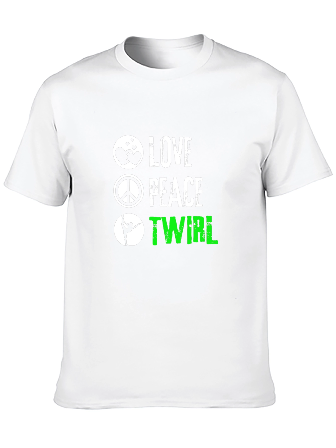 Black Love Peace Twirl Graphic Tee - Soft Cotton Blend view 10