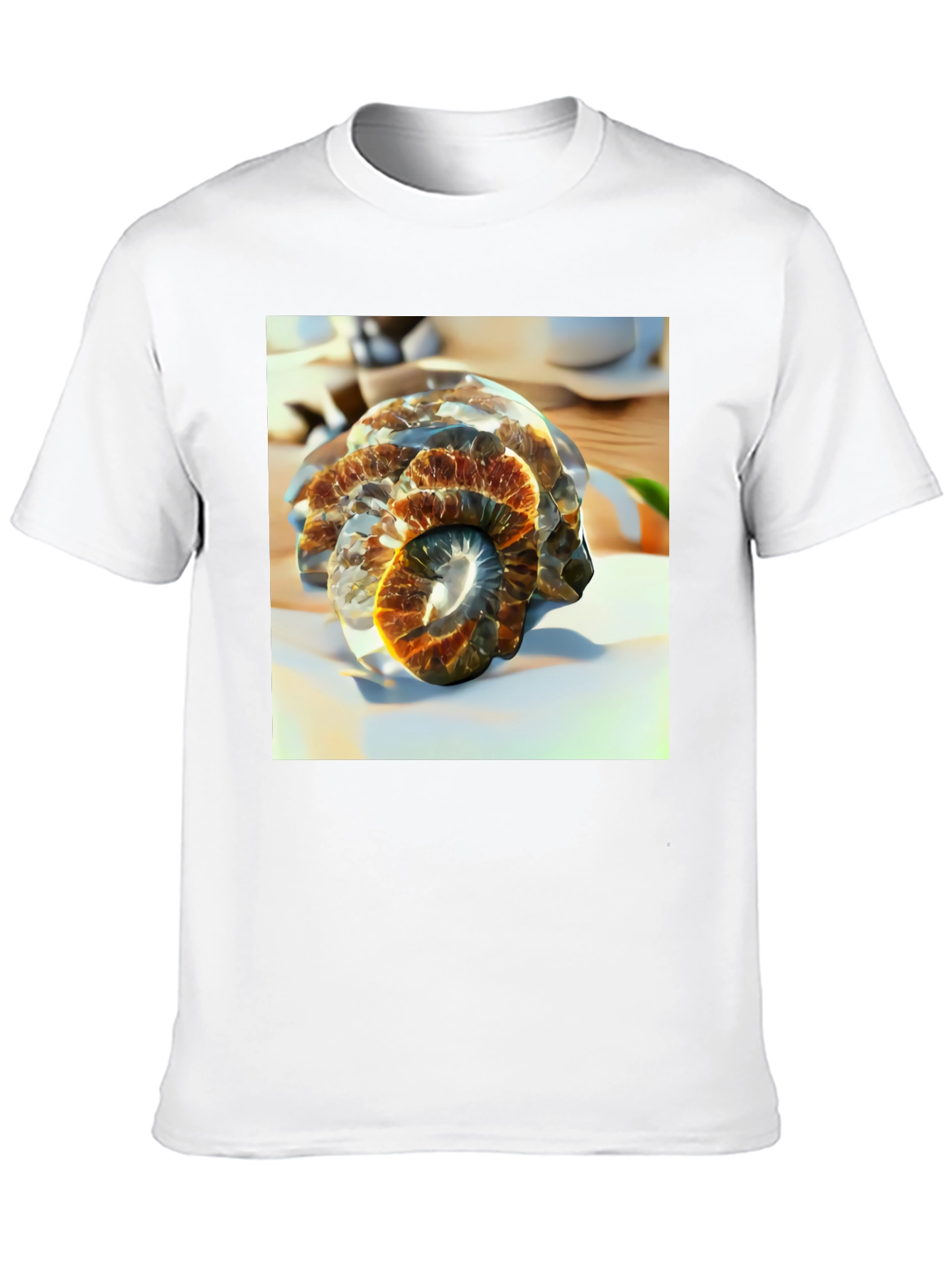 Black Spiral Fossil Graphic Tee - Unique Design, Soft Cotton view 10