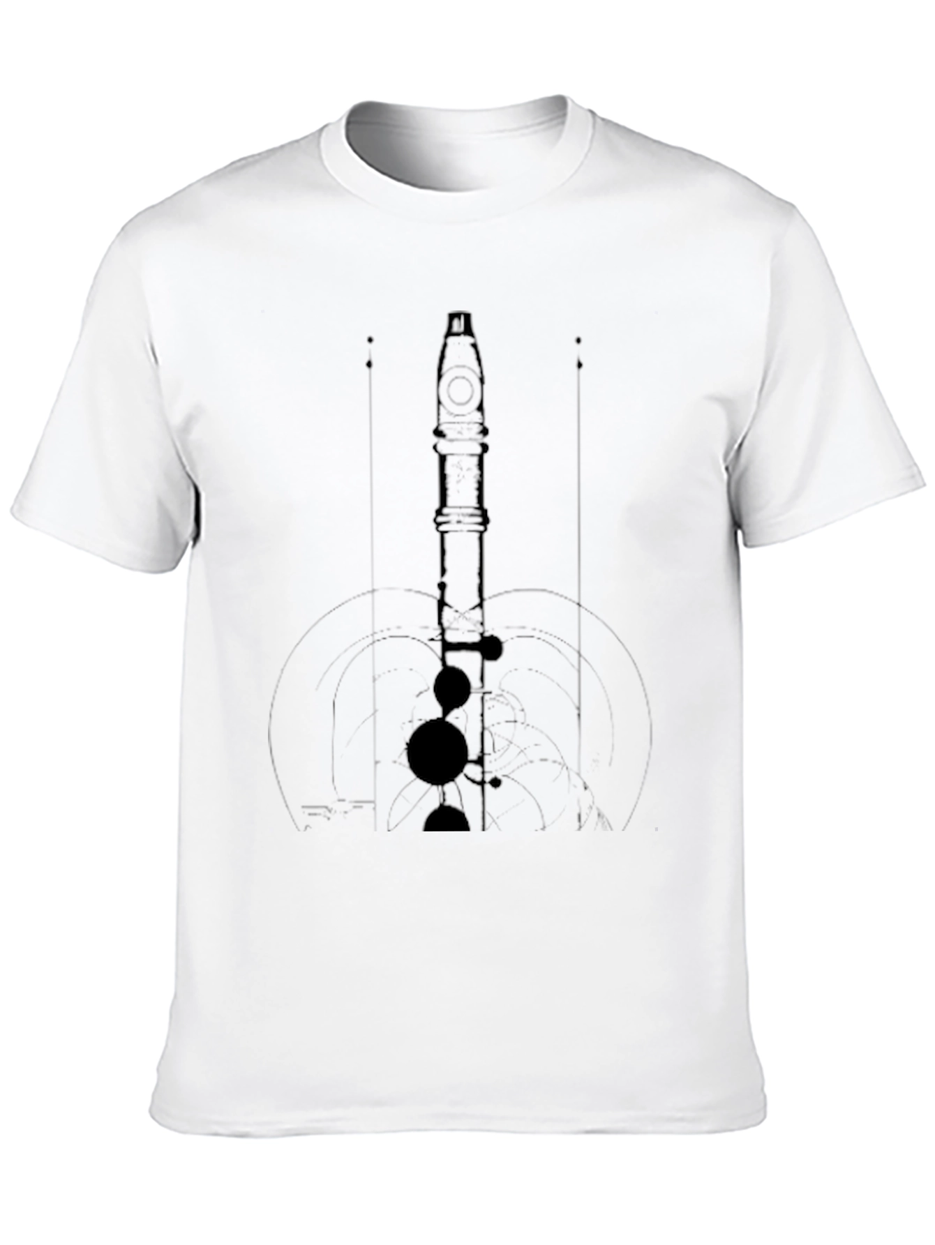Black Clarinet Graphic Print Black Tee view 10