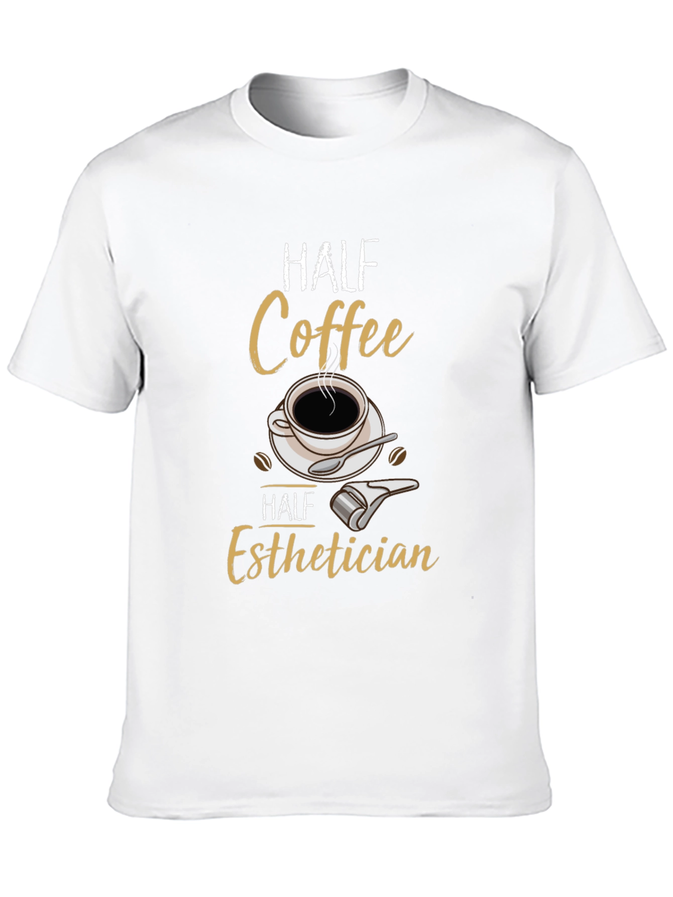 Black Half Coffee Half Esthetician T-Shirt view 10