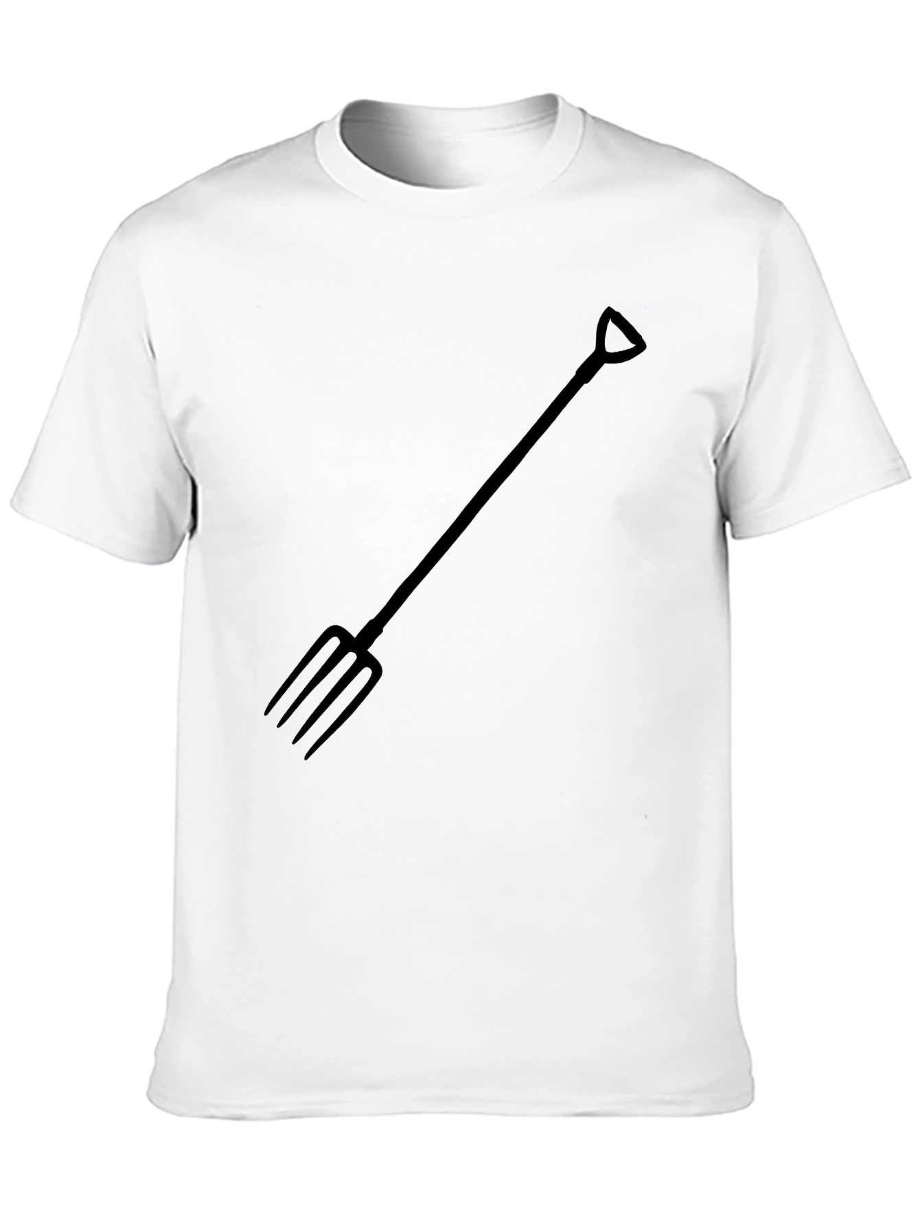 Black Black T-Shirt with Pitchfork Graphic view 10