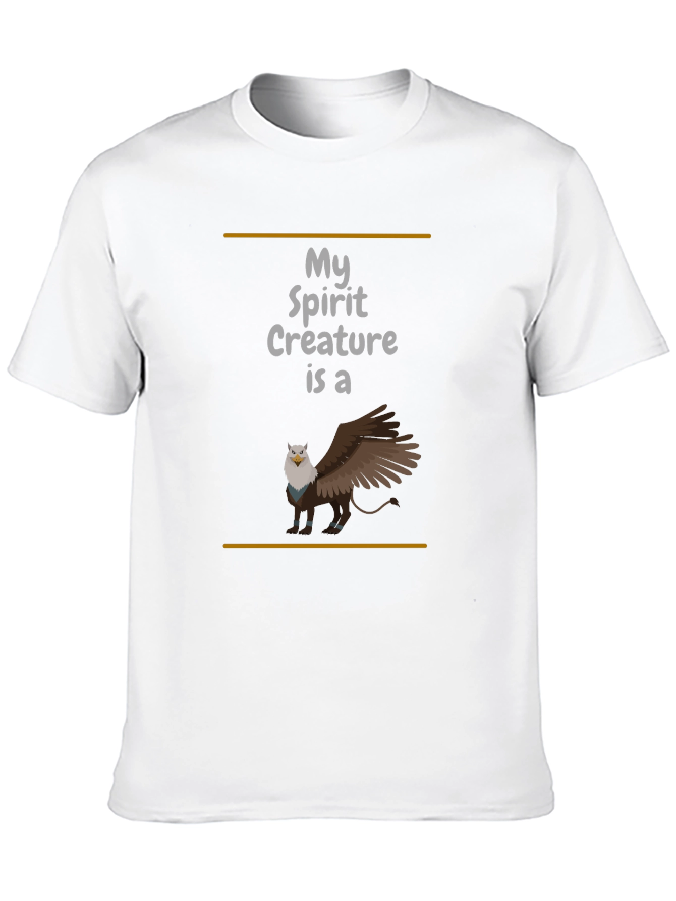 Black My Spirit Creature Gryphon Graphic T-Shirt view 10