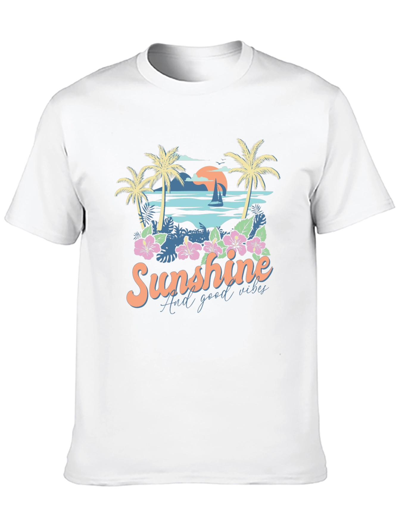 Black Sunshine & Good Vibes Graphic Tee - Black view 10