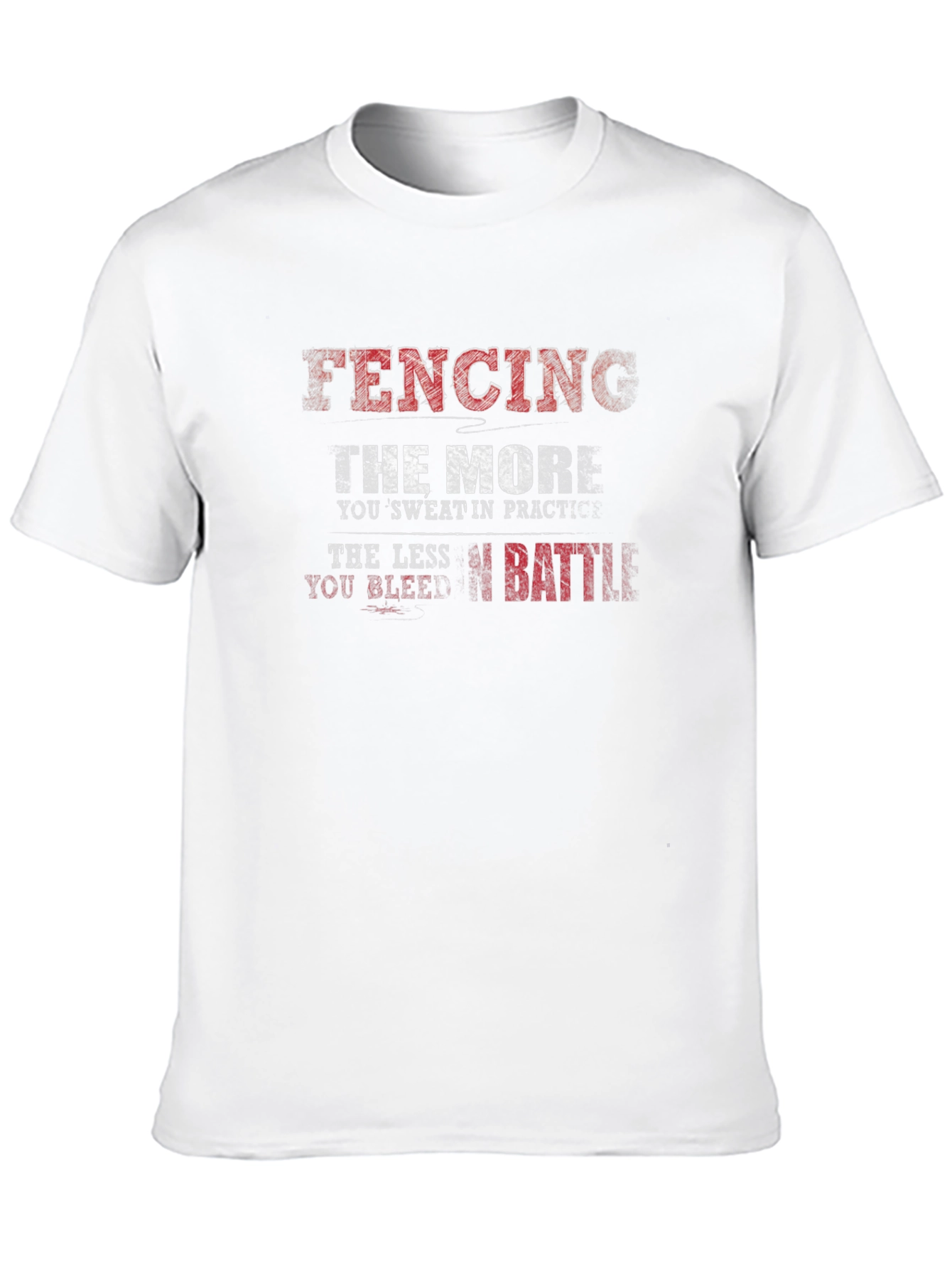 Black Fencing Practice T-Shirt - Sweat More, Bleed Less view 10