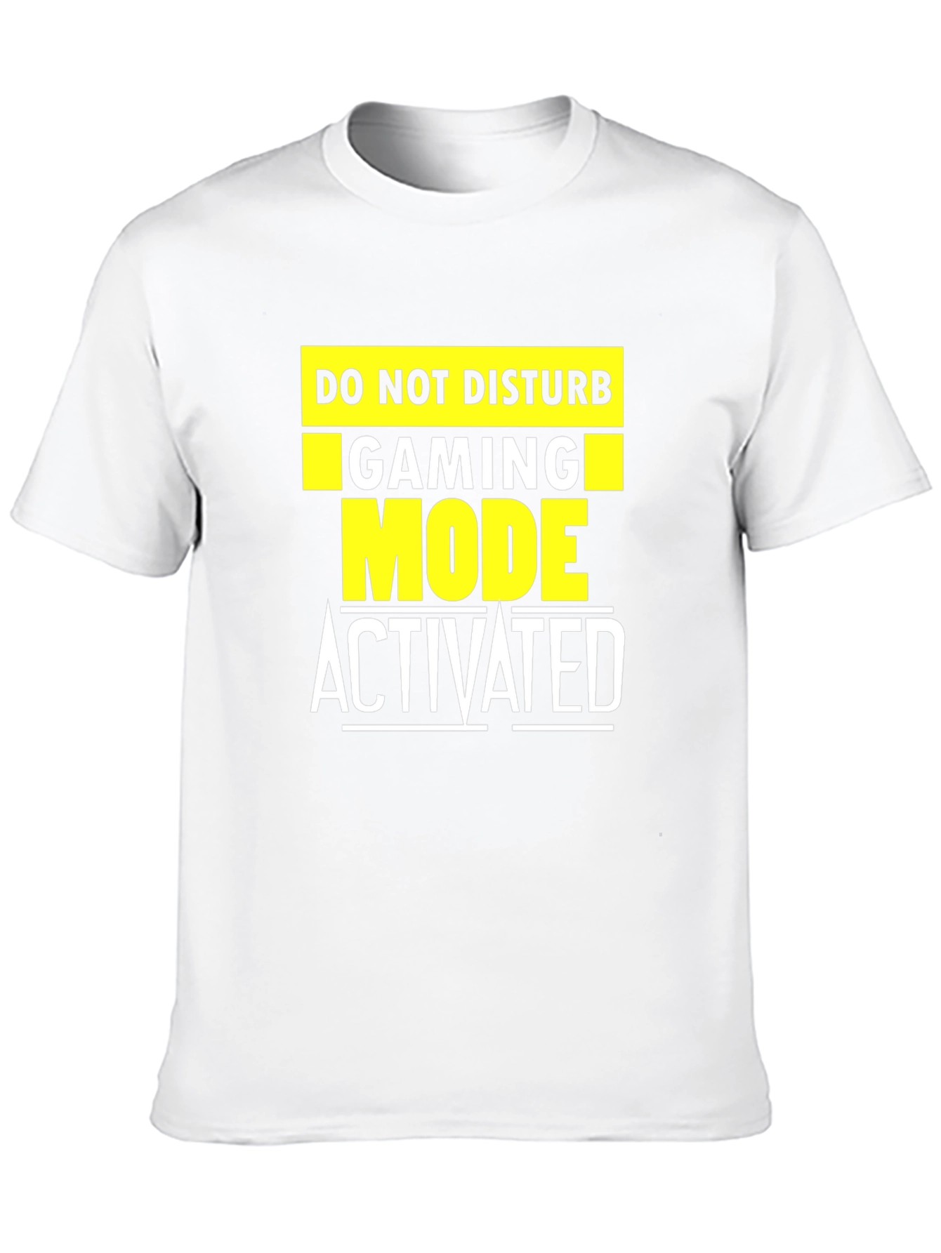 Black Gaming Mode Activated Black T-Shirt view 10