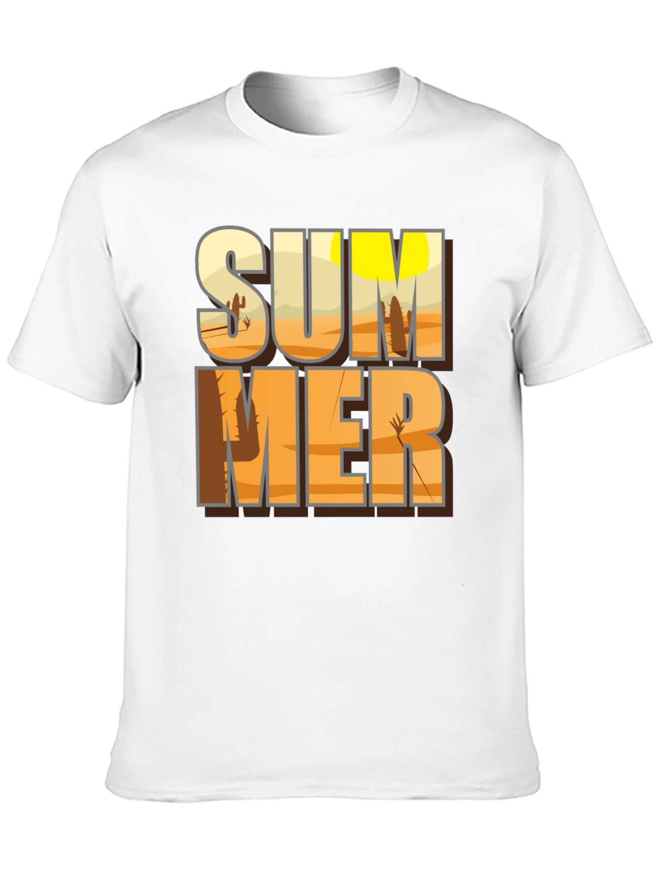 Black Summer Desert Graphic Tee - Black T-Shirt view 10