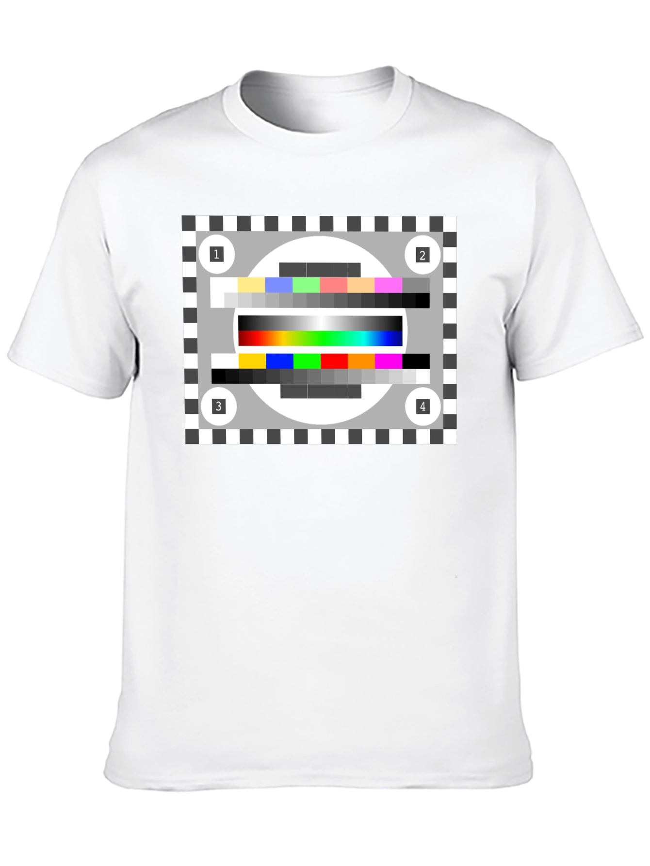 Black TV Test Pattern Black Tee - Stay Tuned! view 10