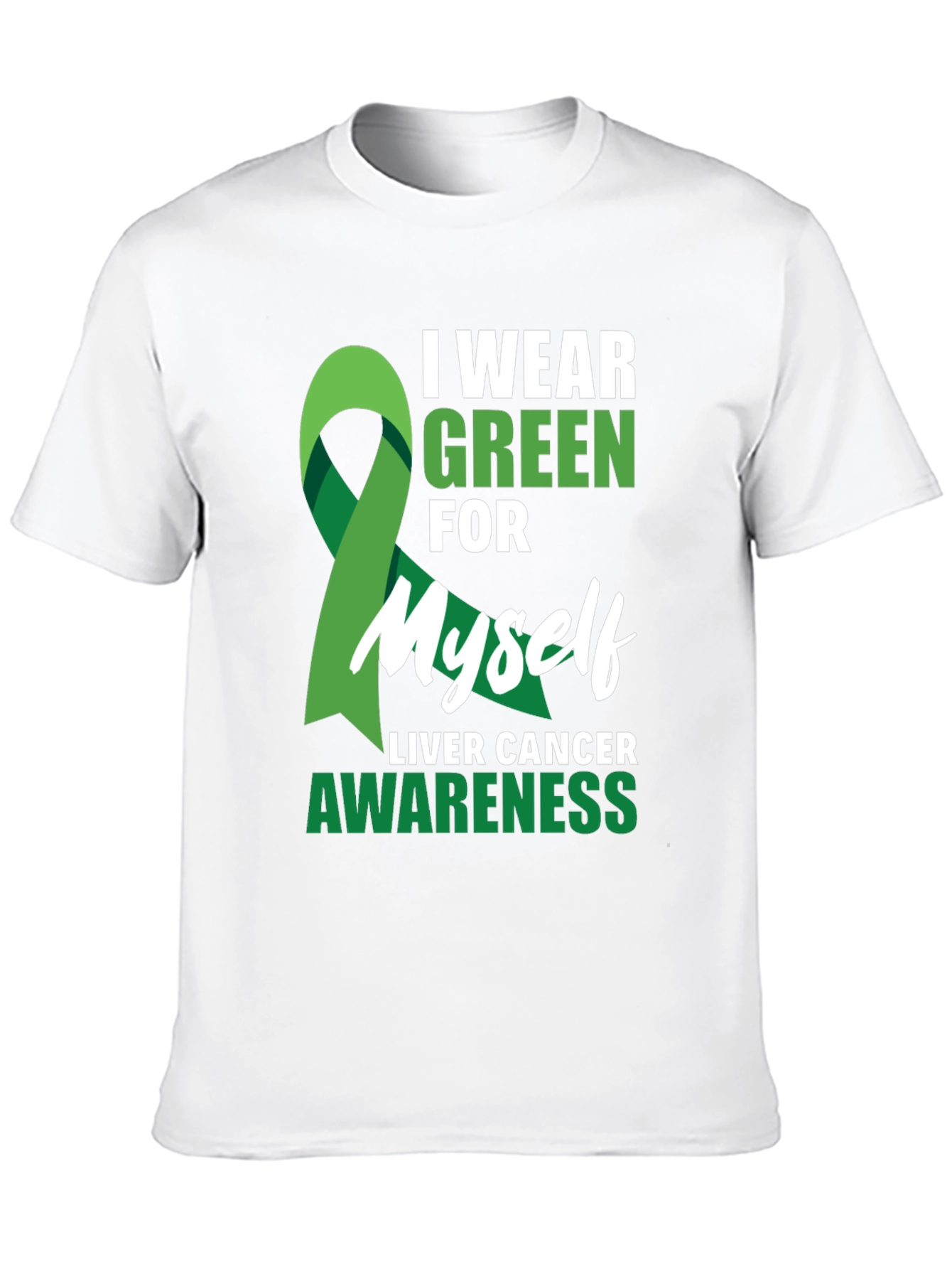 Green Ribbon Liver Cancer Awareness T-Shirt - 10