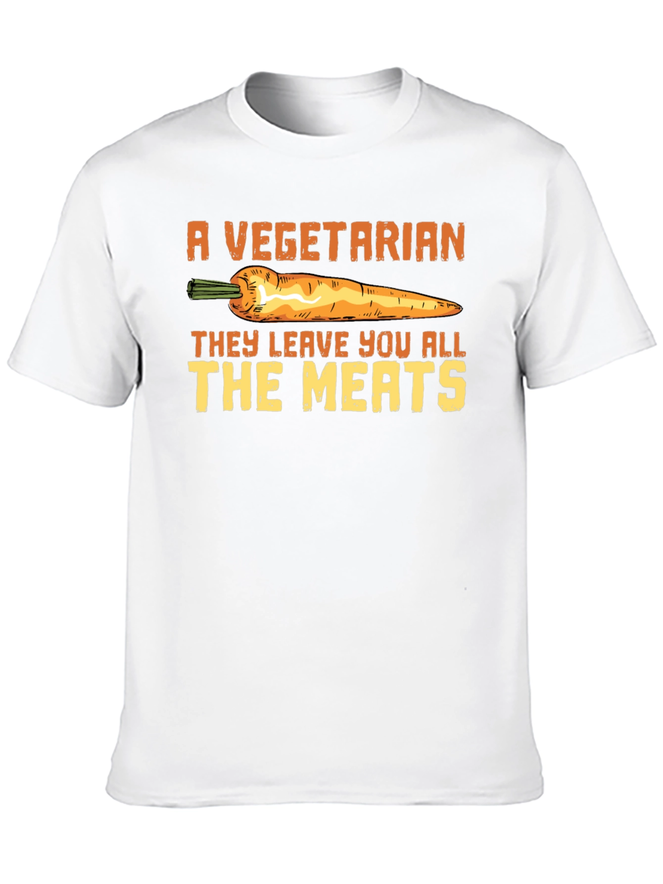 Black Vegetarian All The Meats Funny T-Shirt view 10
