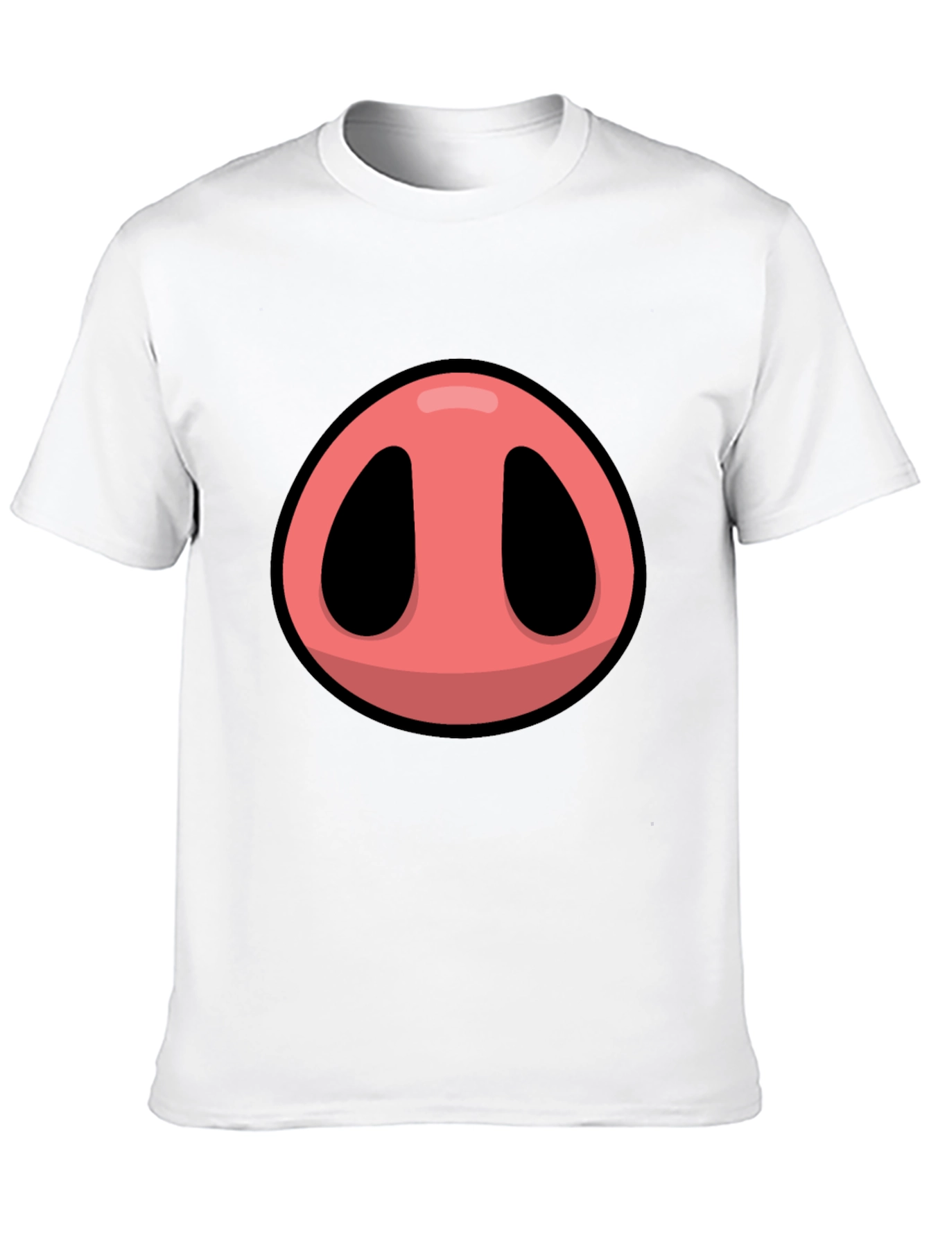 Black Pig Nose Graphic T-Shirt - Fun Animal Tee view 10