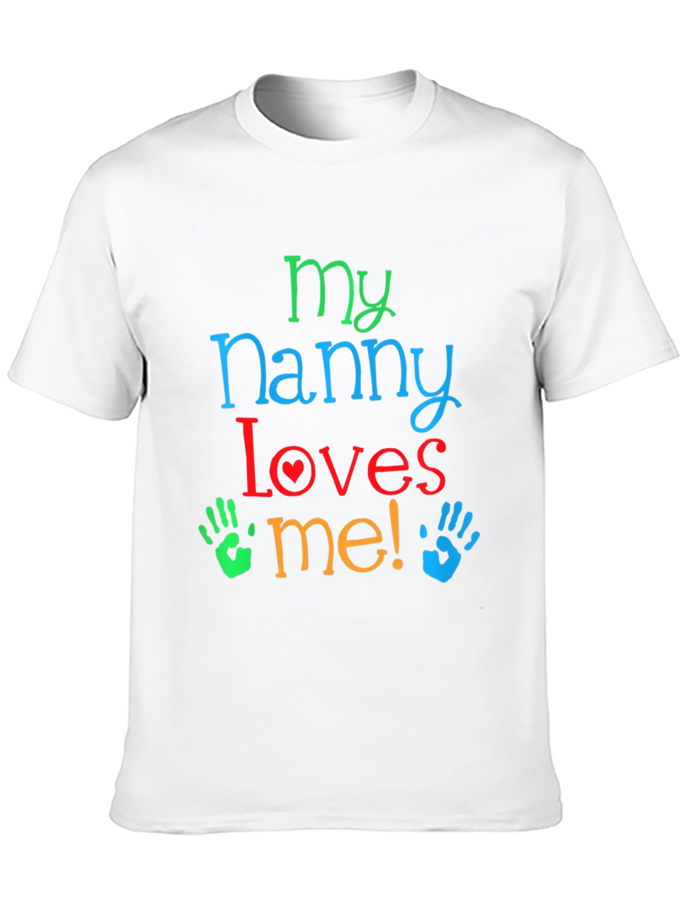 Black My Nanny Loves Me! Black T-Shirt view 10