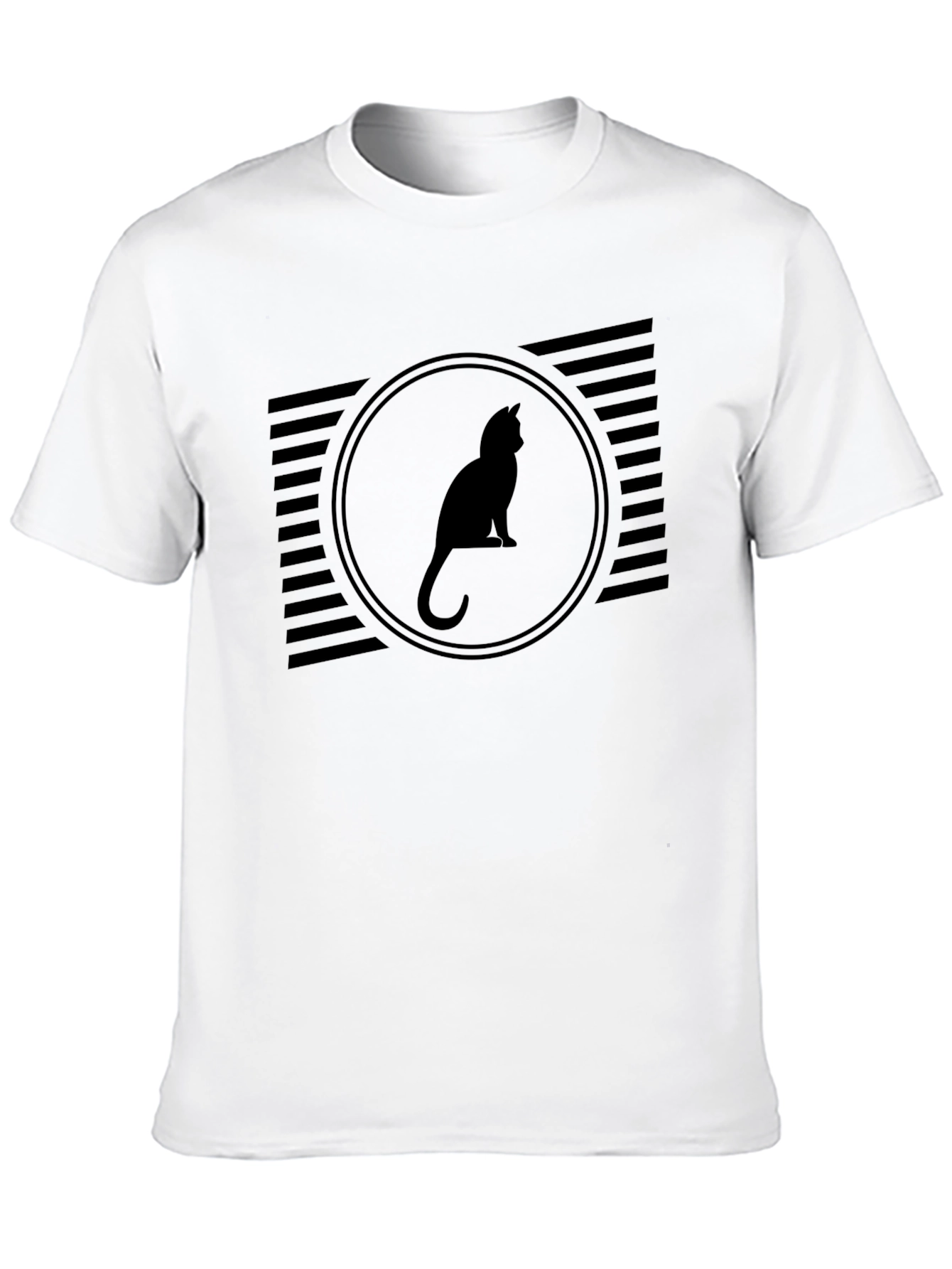 Black Black Cat Silhouette Graphic T-Shirt view 10
