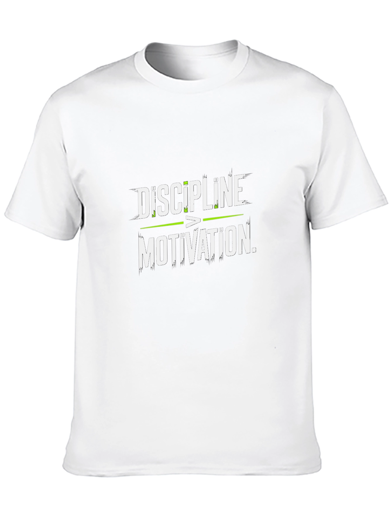 Black Discipline Over Motivation Graphic Tee - Black view 10