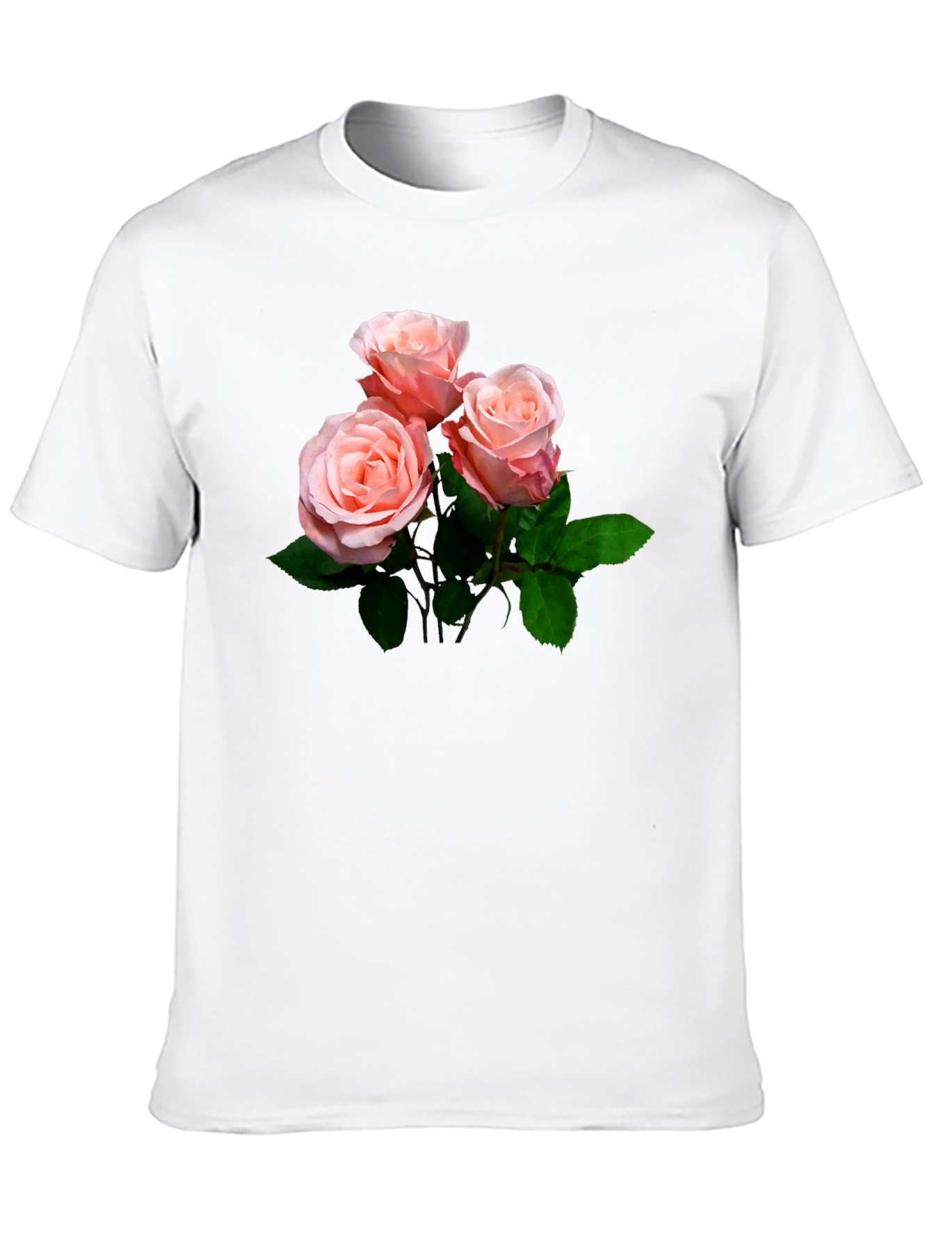Black Floral Roses Black T-Shirt view 10