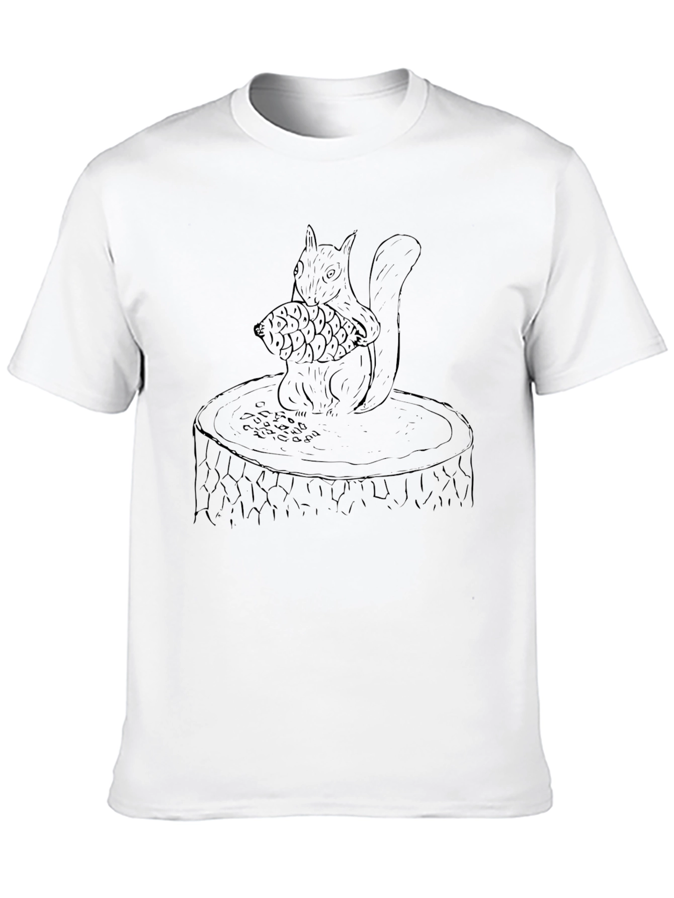 Black Squirrel & Acorn Graphic Tee - Nature Lover's Apparel view 10