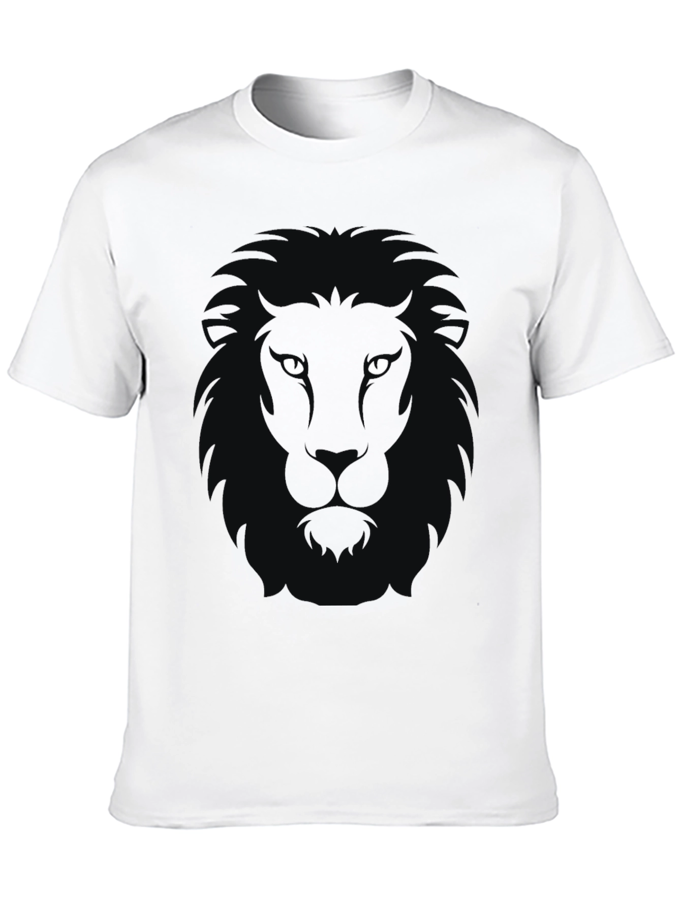 Black Black Lion Graphic T-Shirt - Men's Short Sleeve Crew Neck view 10