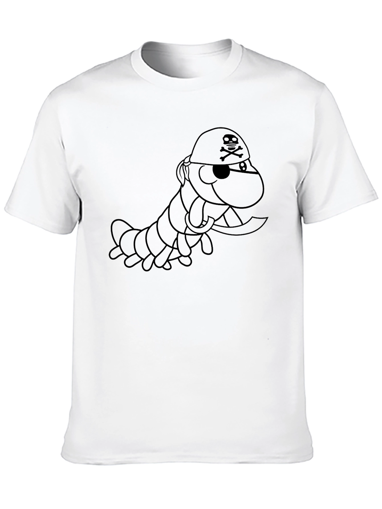 Black Pirate Caterpillar Graphic Tee view 10