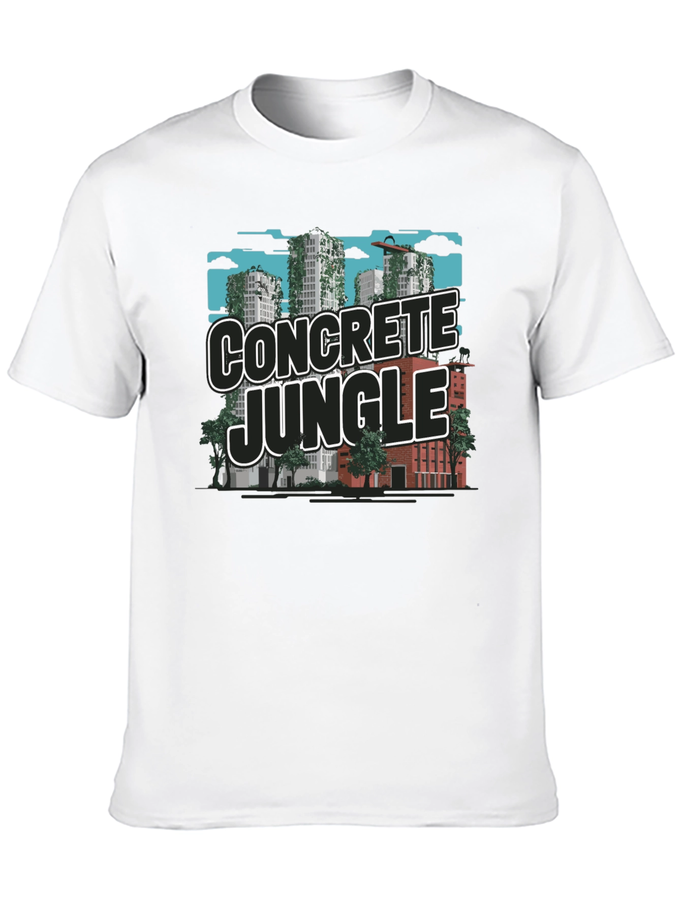 Black Concrete Jungle Graphic Tee - Urban Style view 10