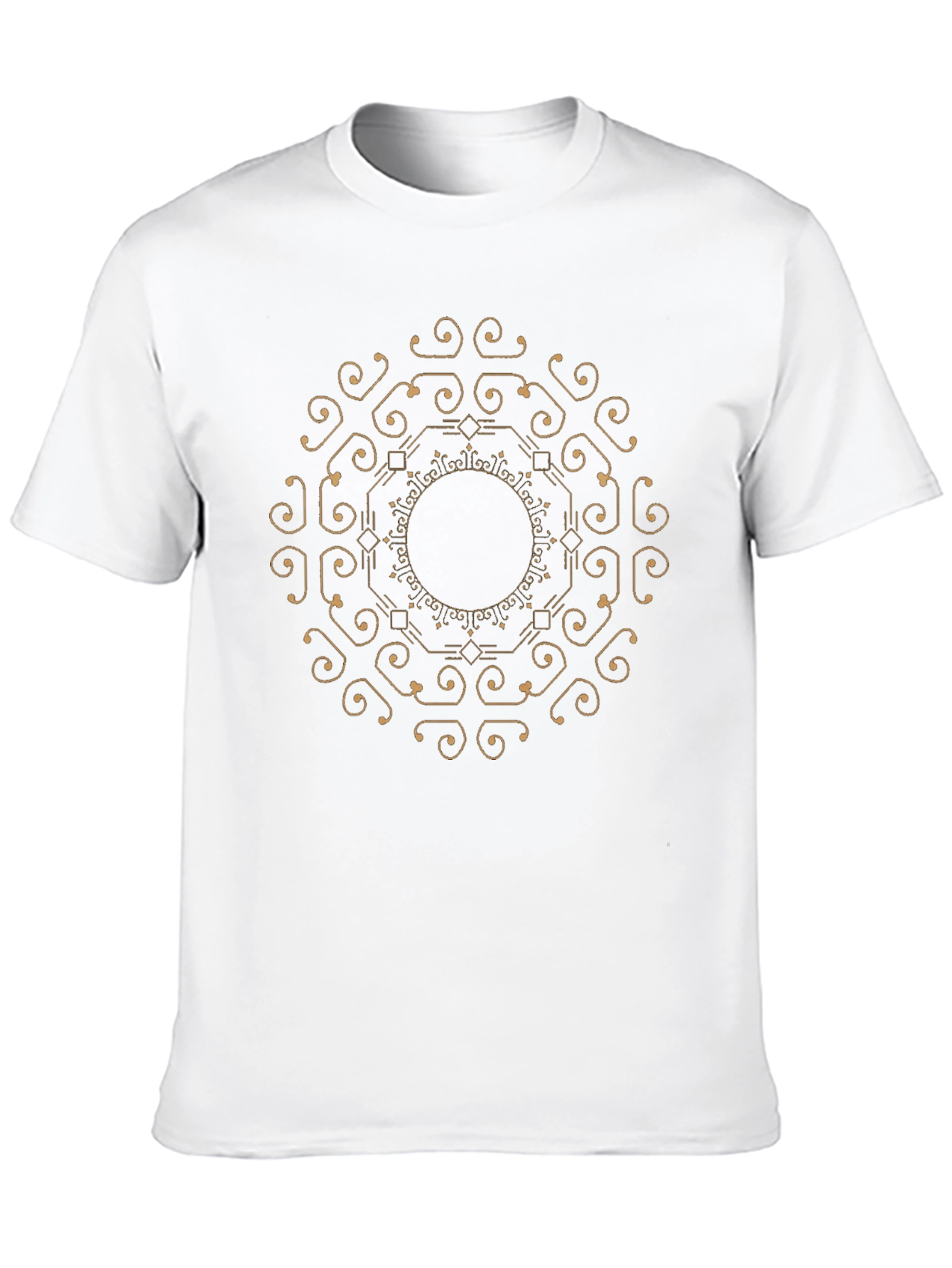 Black Geometric Mandala Graphic Tee - Stylish Black T-Shirt view 10