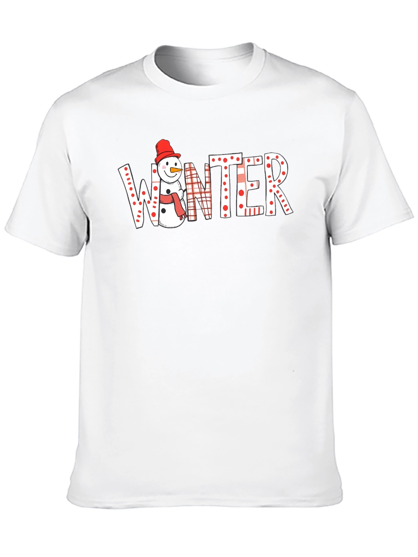 Black Winter Snowman T-Shirt view 10