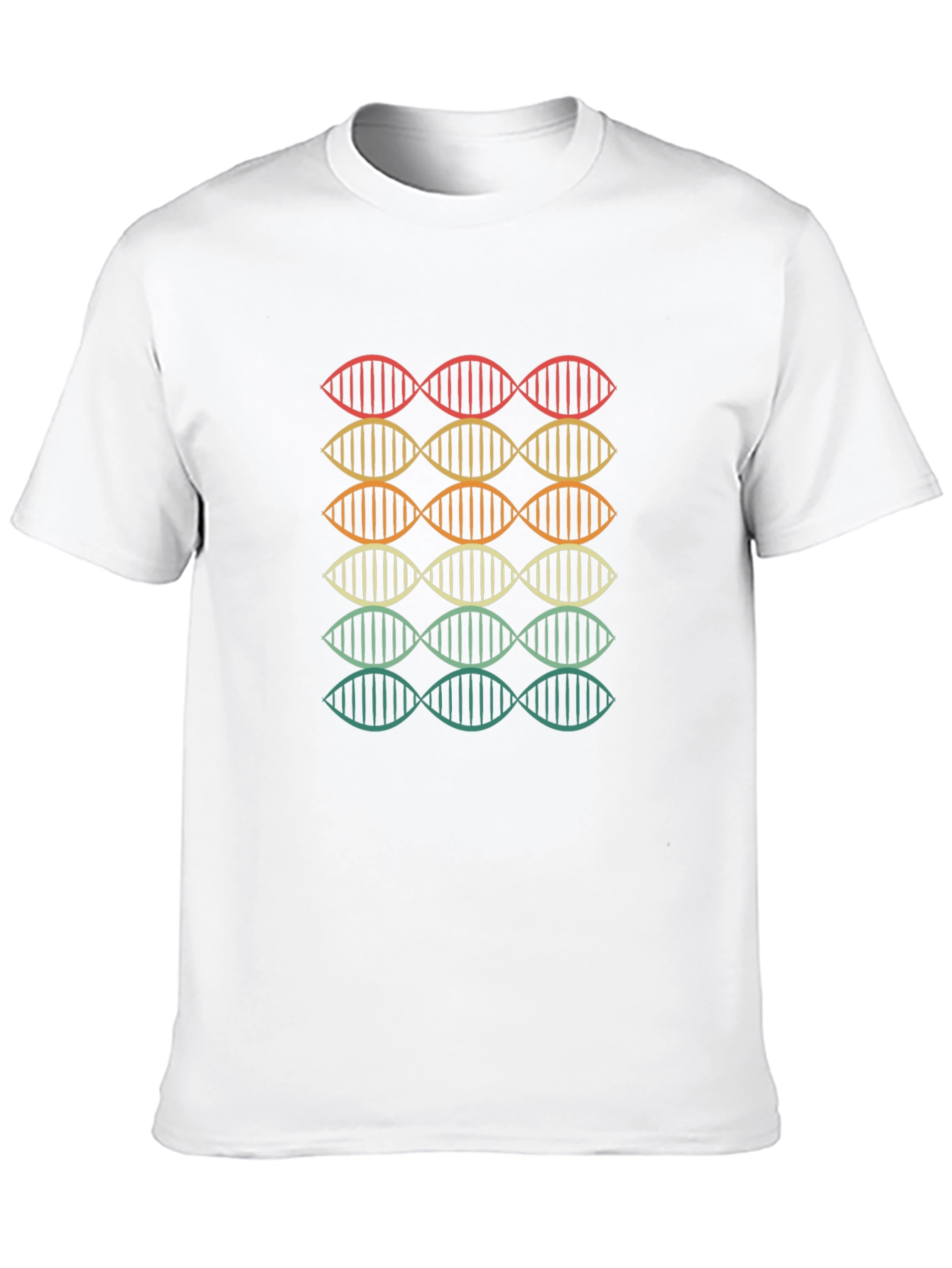 Black Retro DNA Strand Graphic T-Shirt view 10