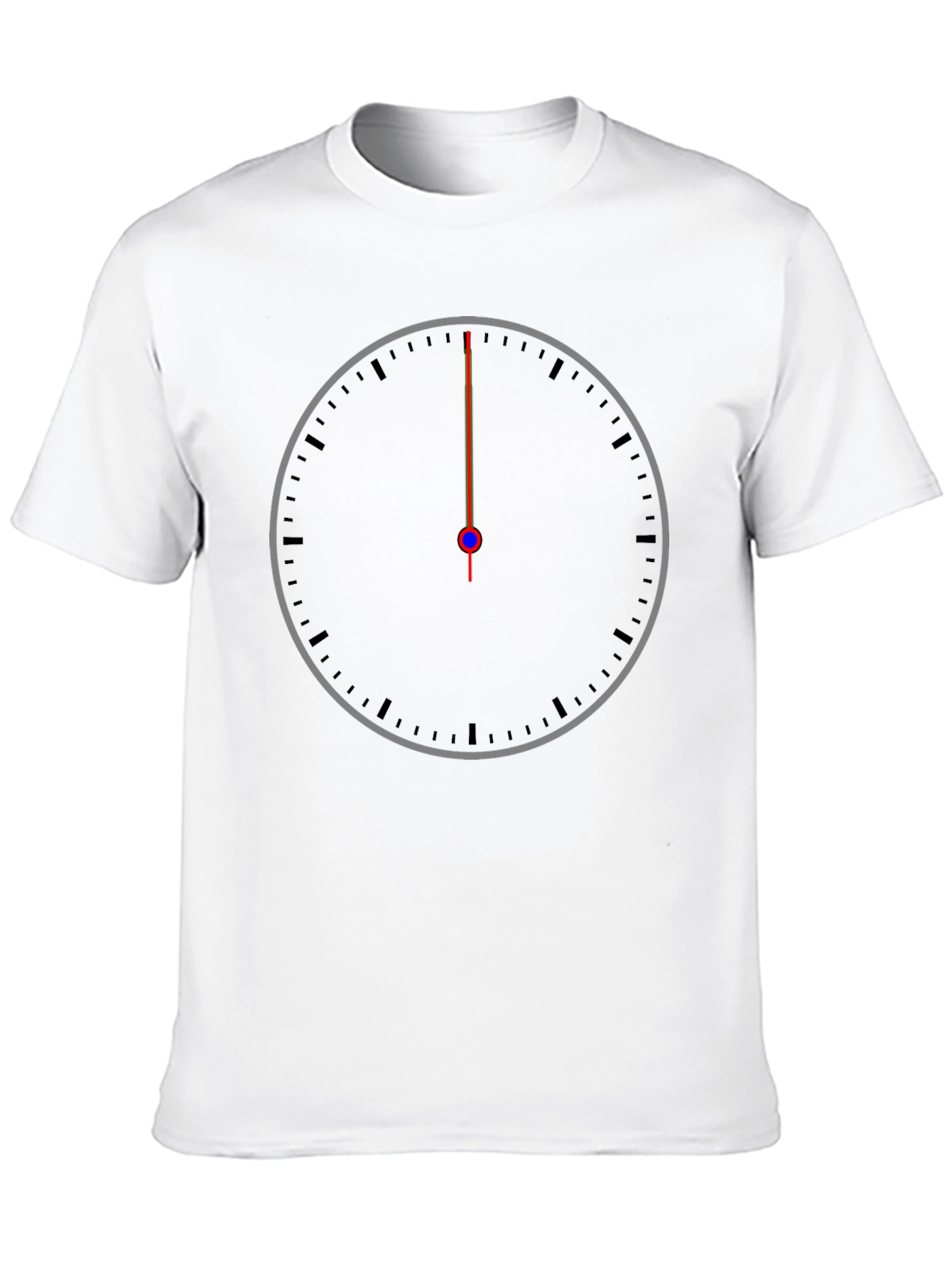 Black Midnight Hour Tee - Modern Clock Face Graphic T-Shirt view 10