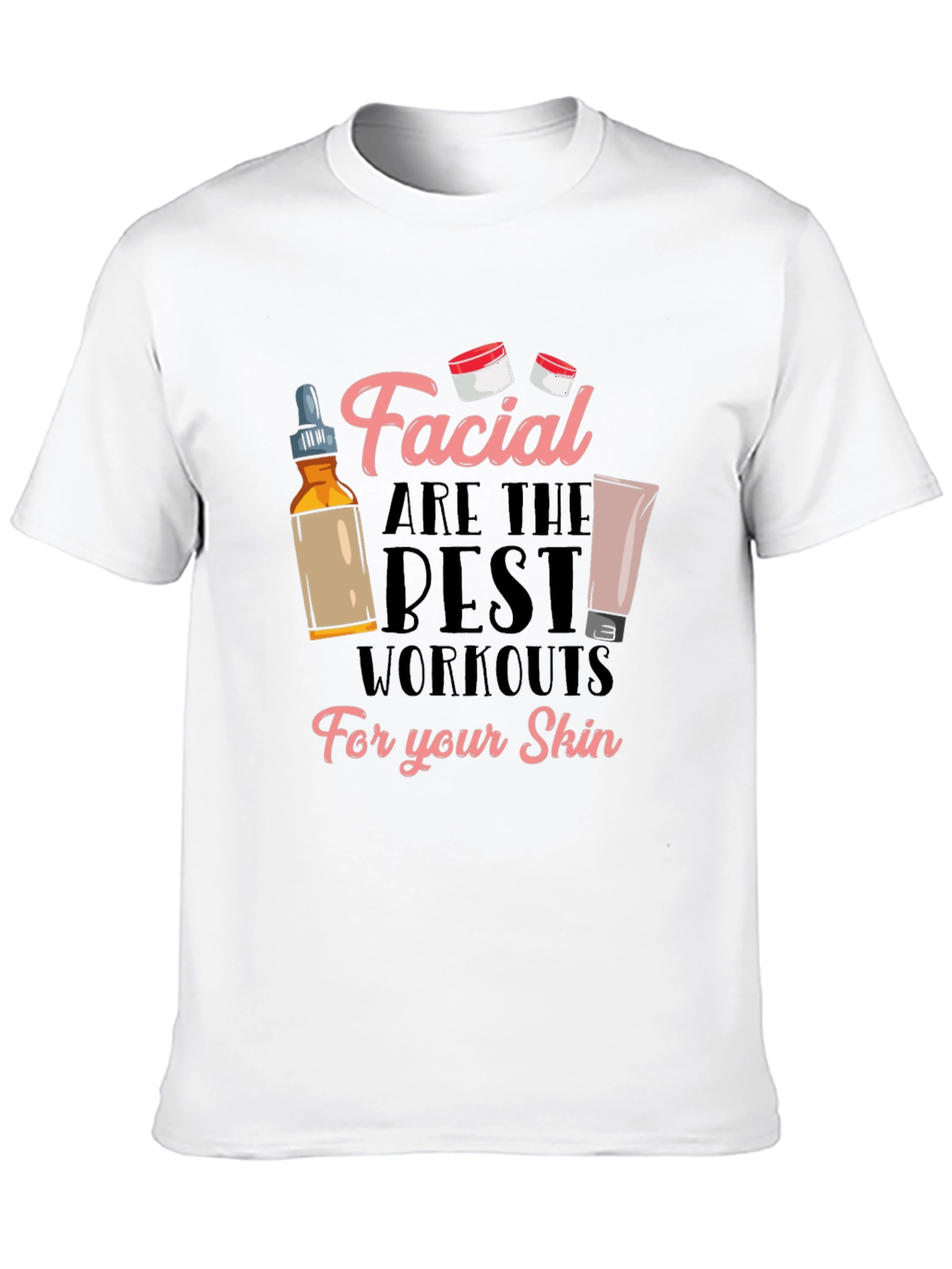 Black Facial Workout T-Shirt: Skin Care Tee view 10