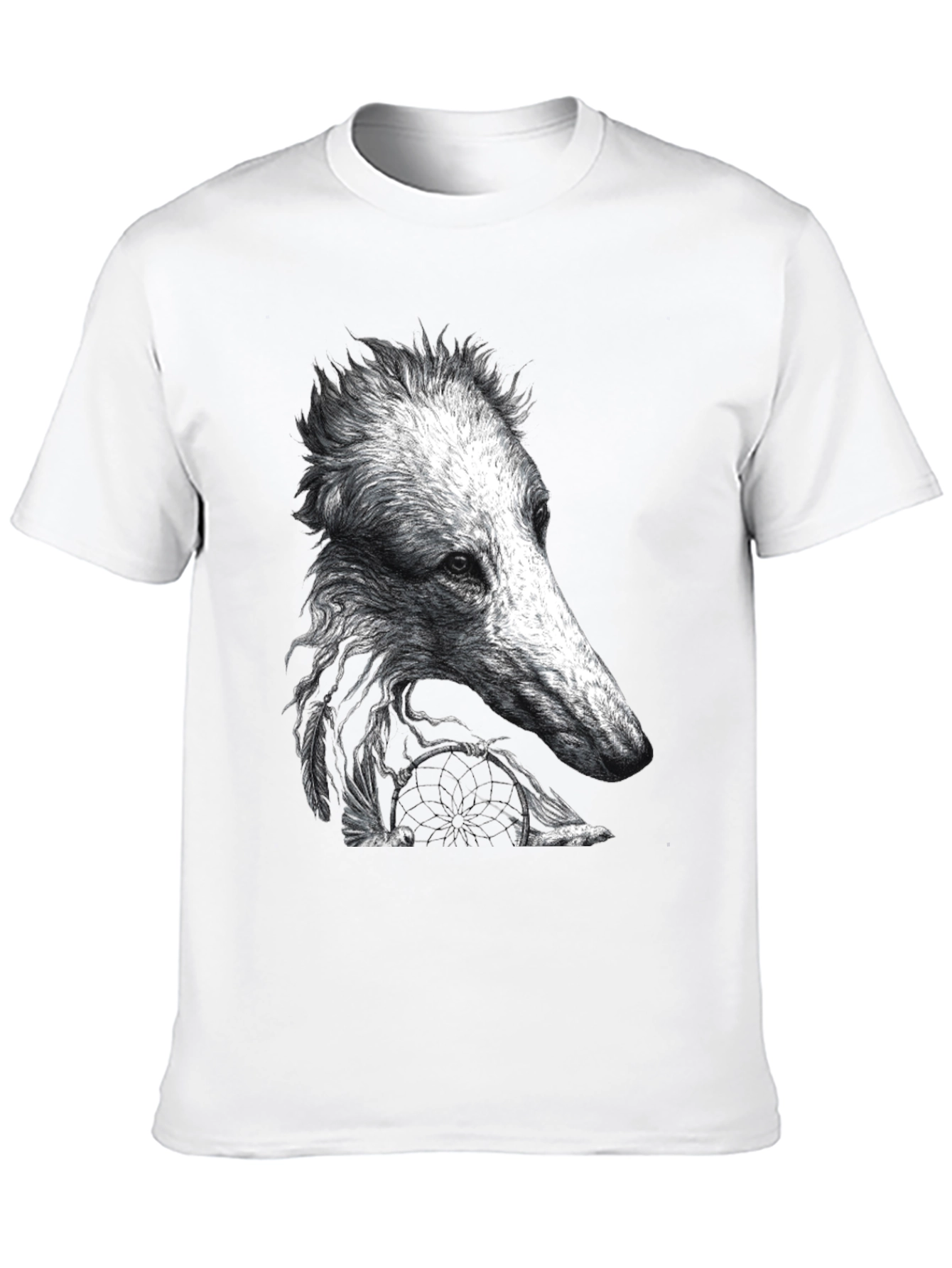 Black Unique Dog Design Black T-Shirt view 10