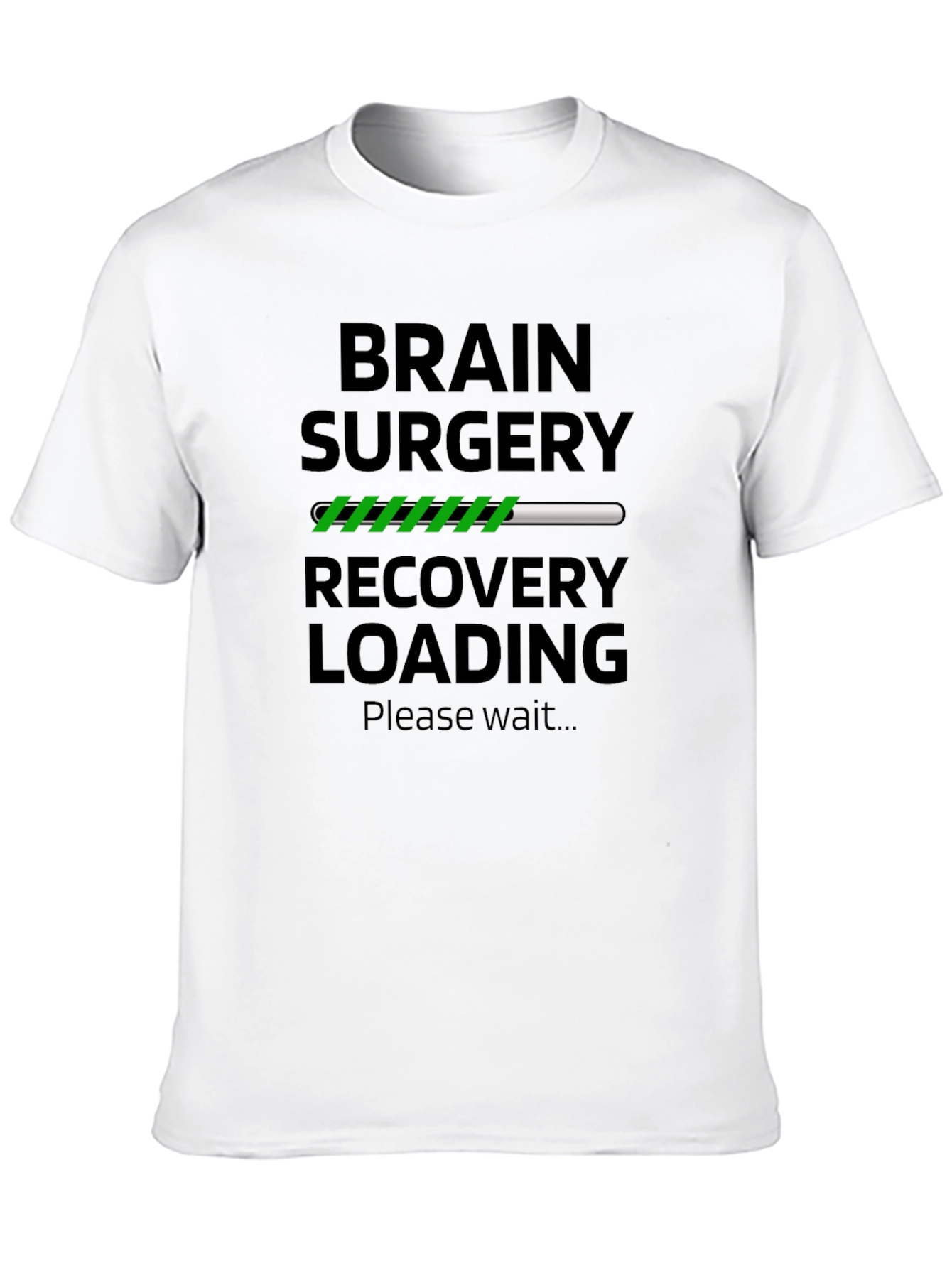 Black Brain Surgery Recovery Loading T-Shirt view 10