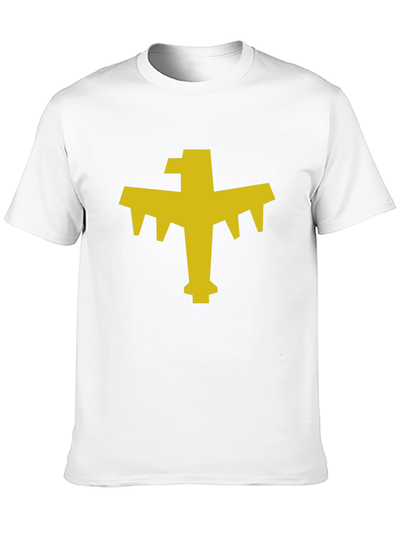 Black Geometric Bird Graphic Tee - Black Cotton Blend T-Shirt view 10