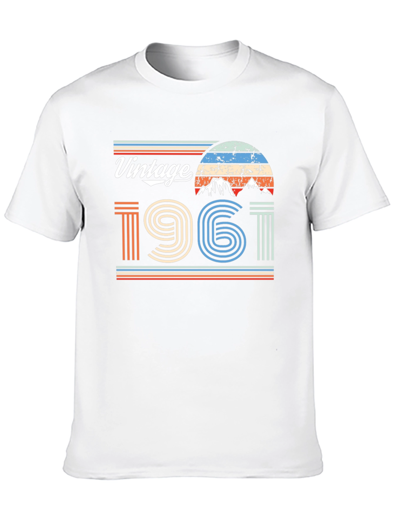 Black Vintage 1961 Graphic Tee - Retro Style T-Shirt view 10