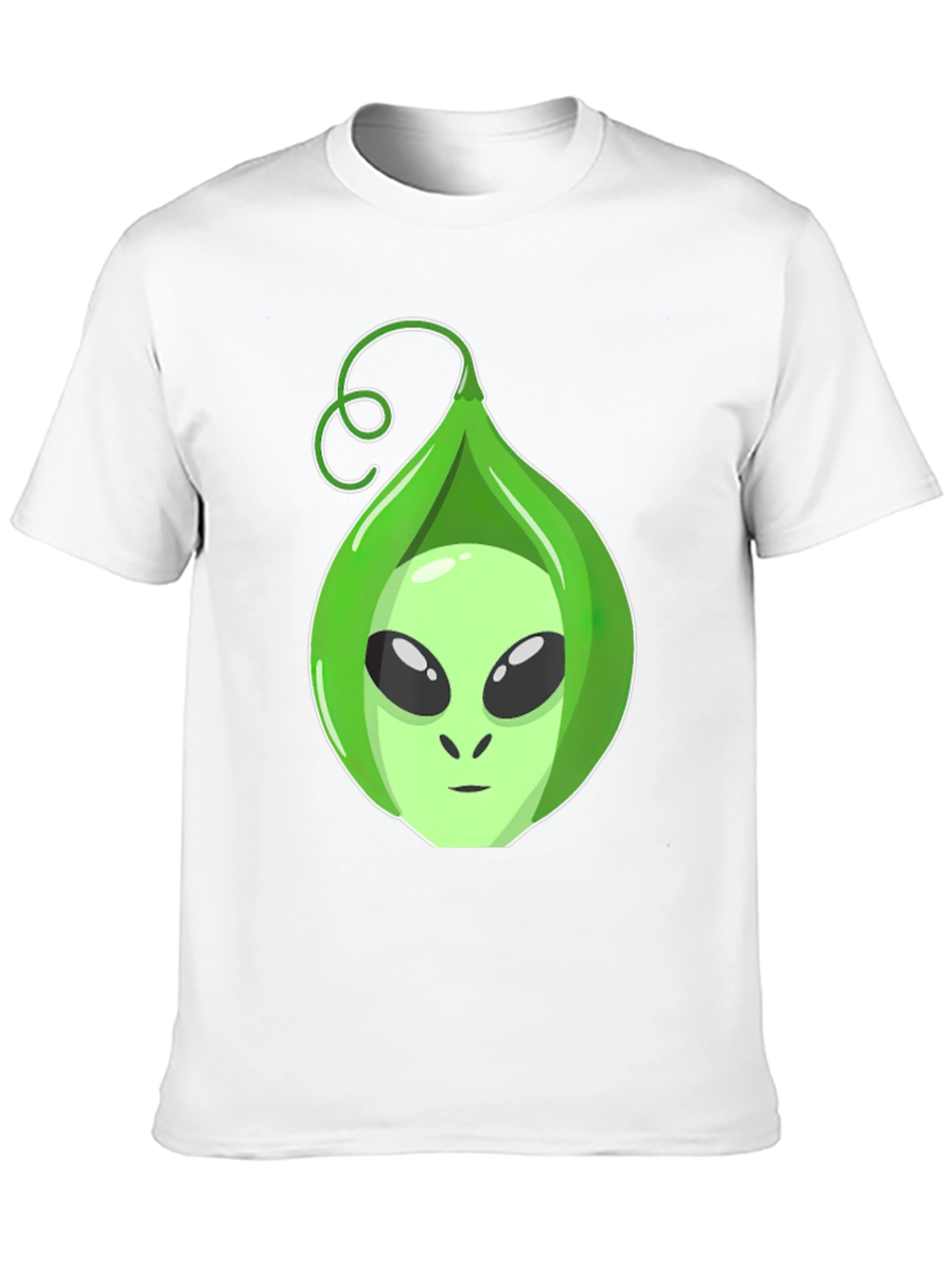 Black Alien In A Pod Black T-Shirt Funny Space Graphic Tee view 10