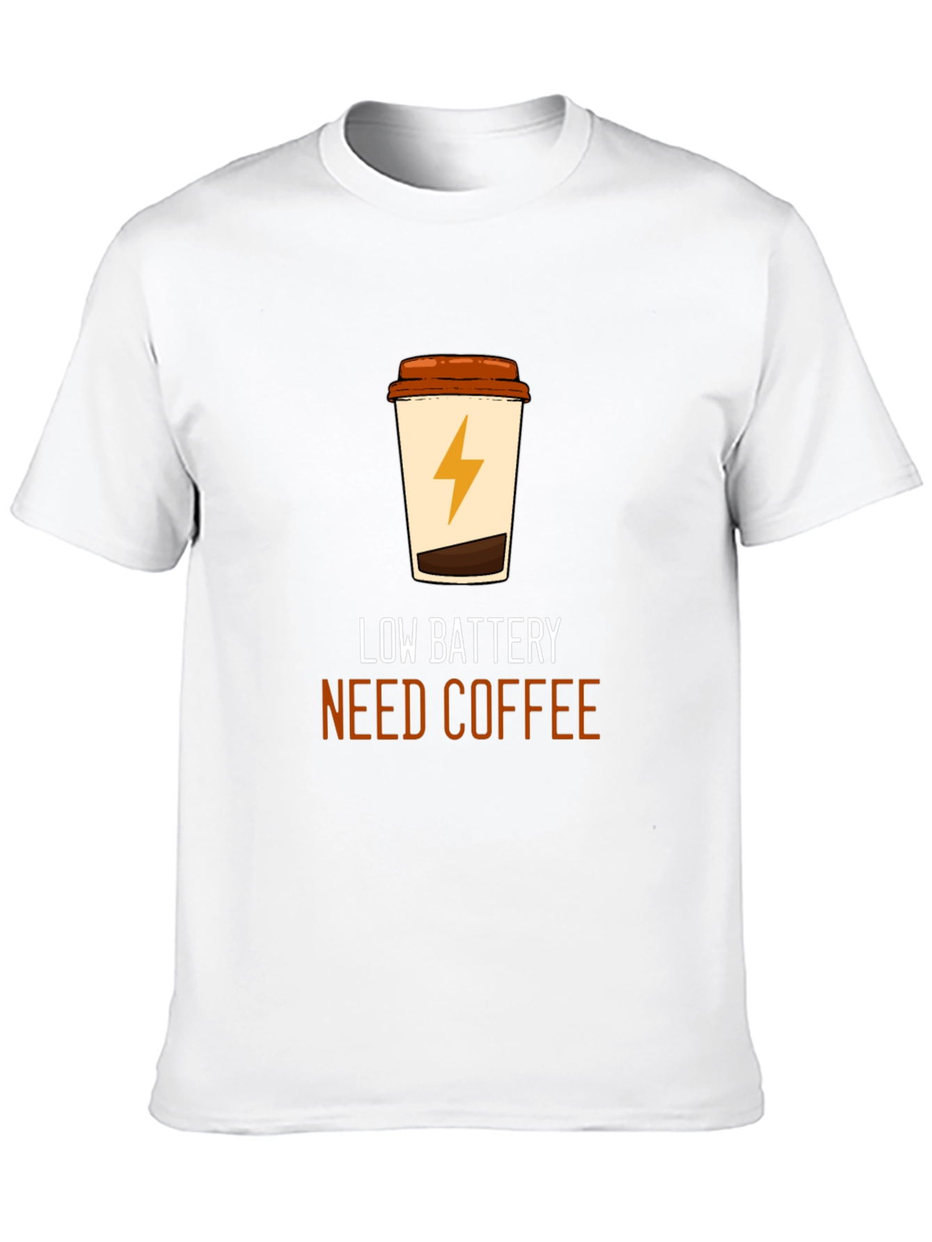 Black Low Battery Coffee T-Shirt - Black Graphic Tee view 10