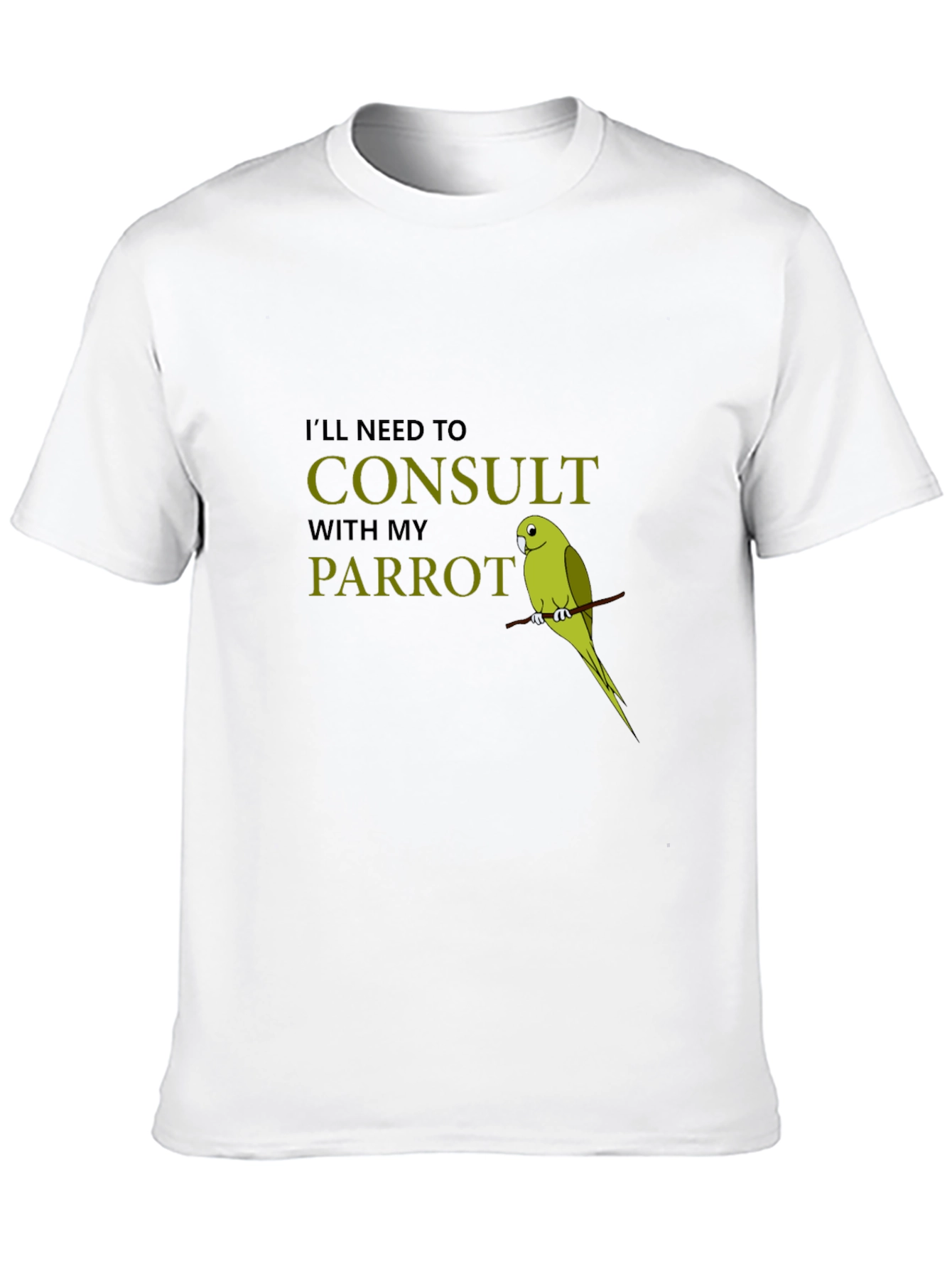 Black Consult My Parrot T-Shirt - Funny Bird Lover Tee view 10
