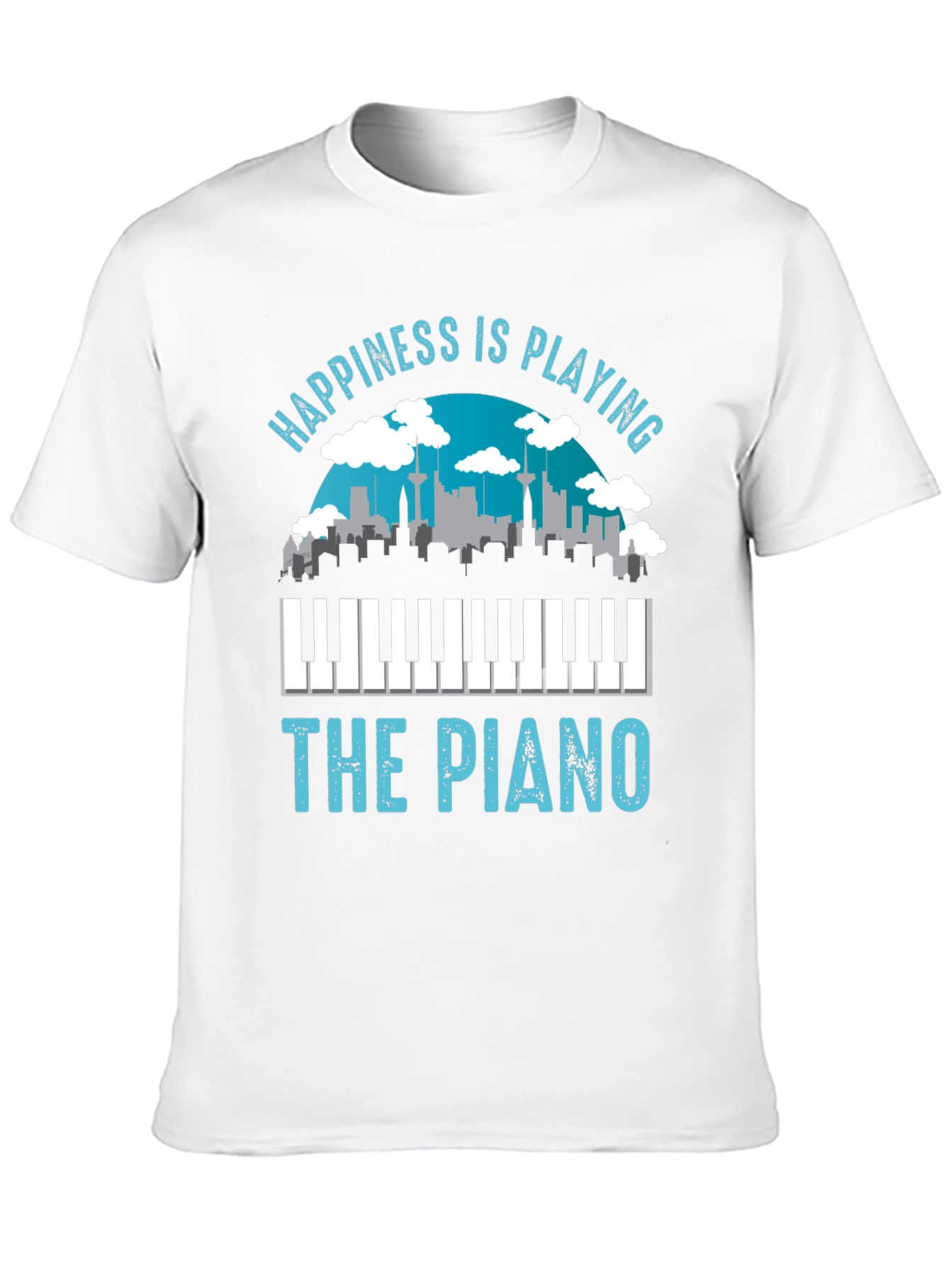 Black Happiness is Playing the Piano T-Shirt view 10