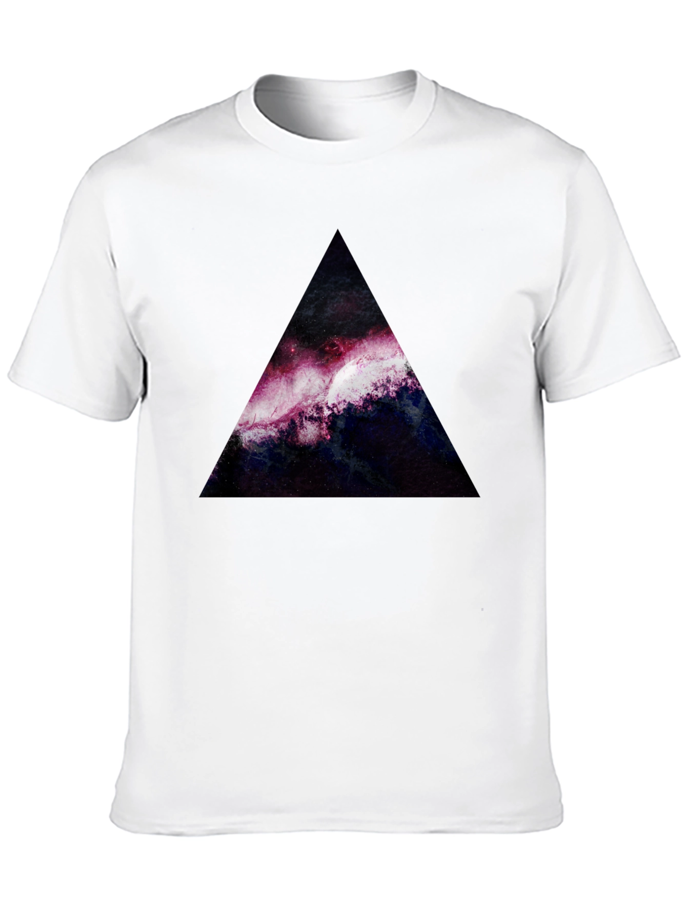Black Galaxy Triangle Graphic Tee - Stylish Unisex T-Shirt view 10