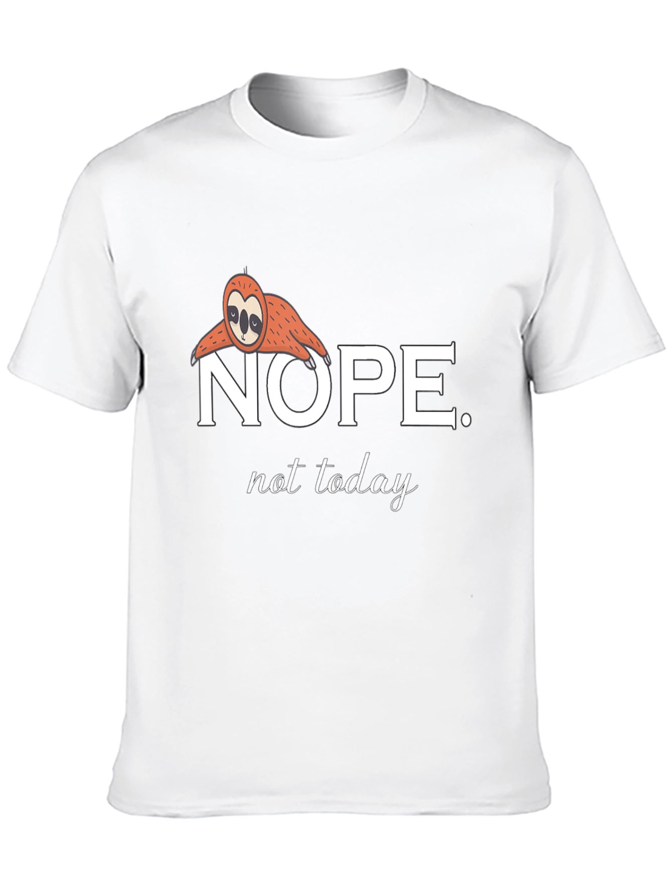 Black Nope, Not Today Sloth Graphic Tee view 10