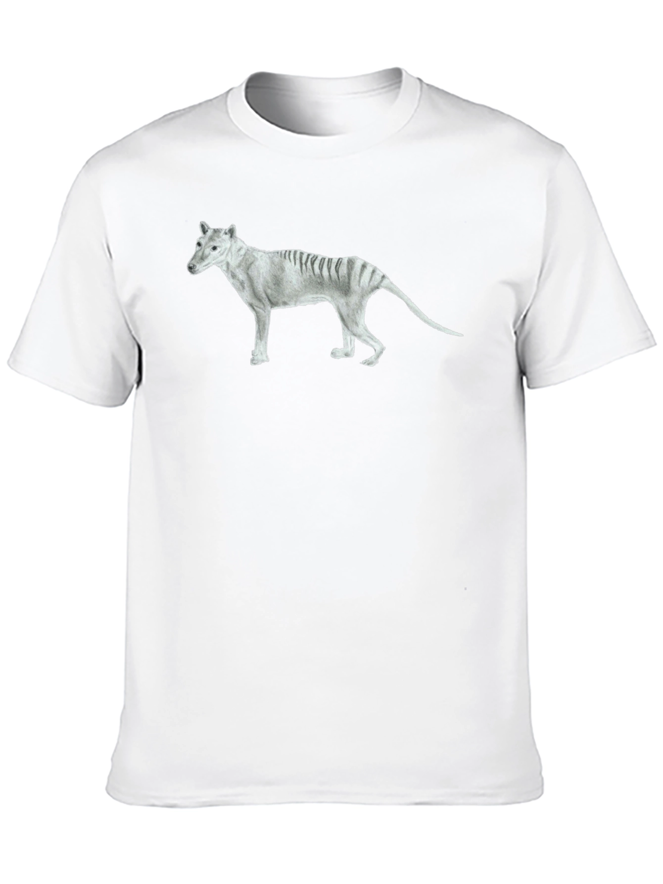Black Tasmanian Tiger Graphic Tee - Extinct Animal T-Shirt view 10