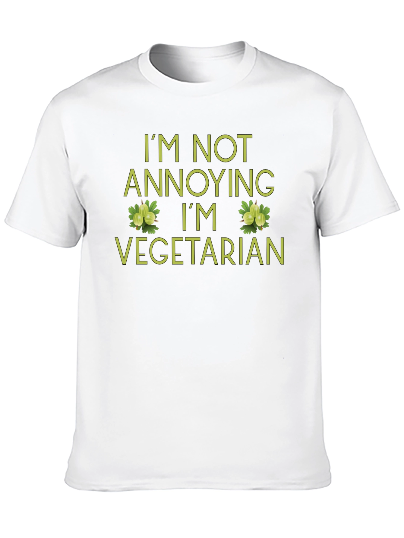 Black Vegetarian Humor T-Shirt - I'm Not Annoying view 10