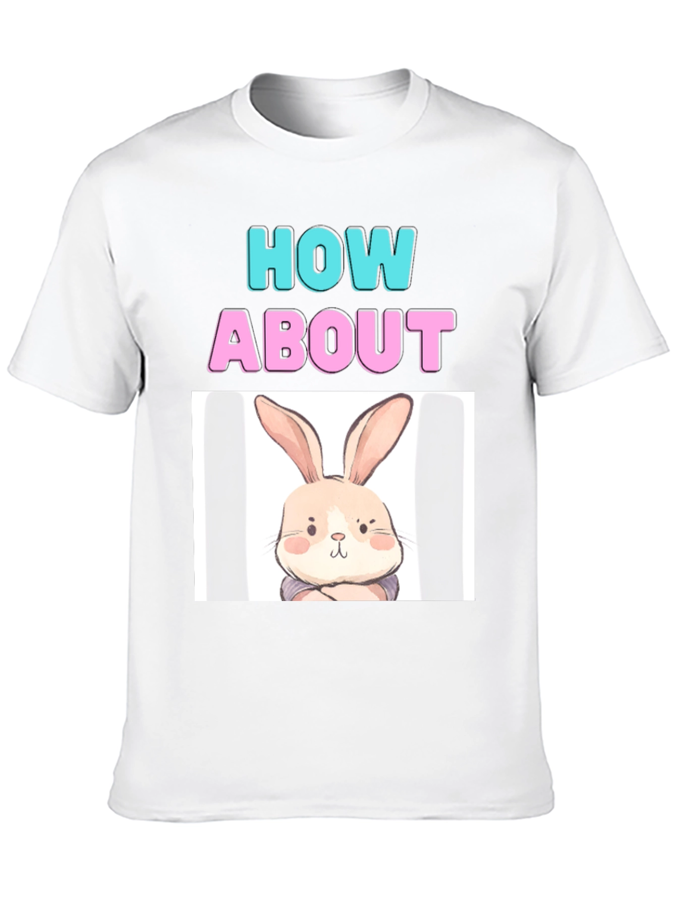 Black How About Bunny T-Shirt - Cute & Comfy view 10