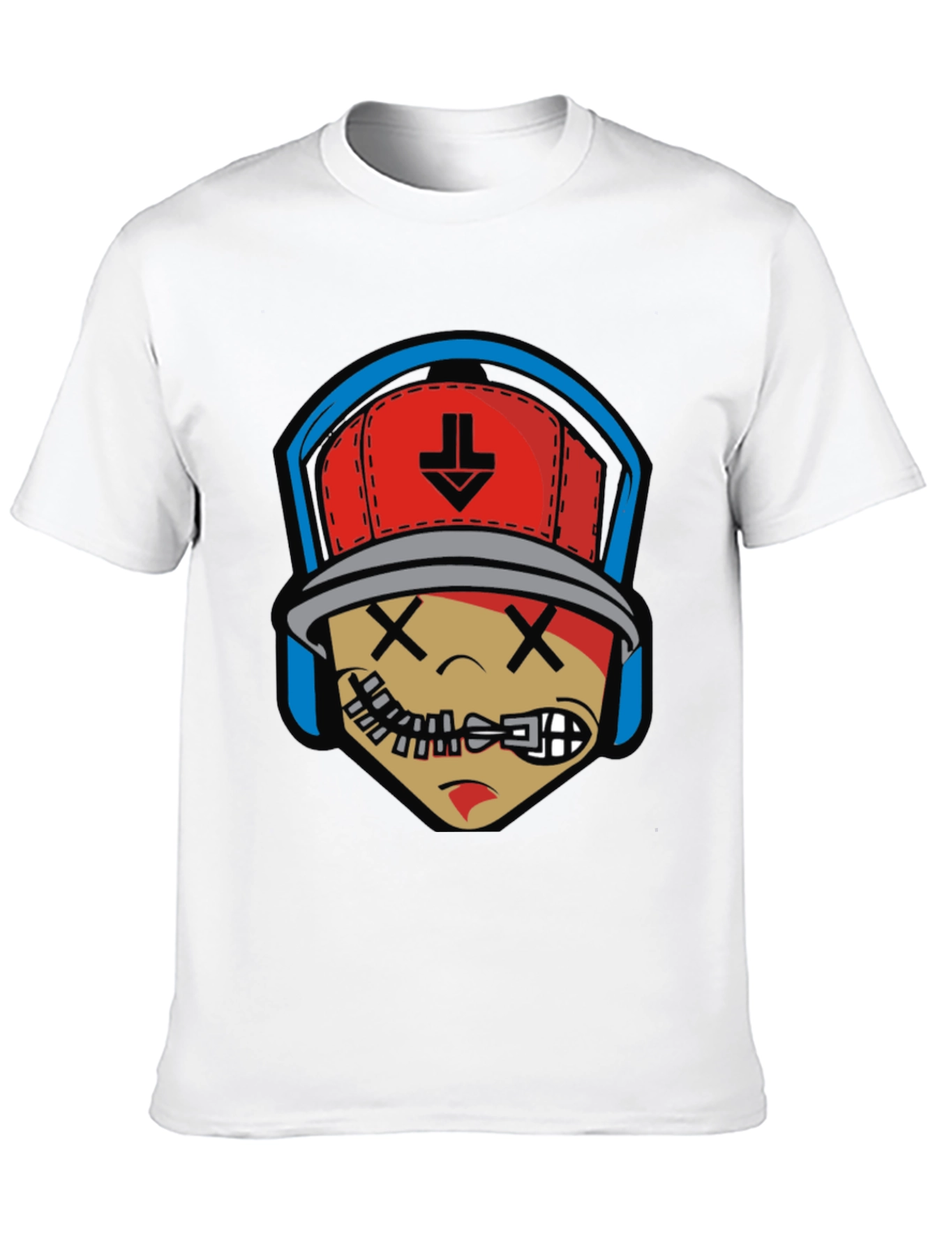 Black Cartoon Head Black Graphic Tee view 10