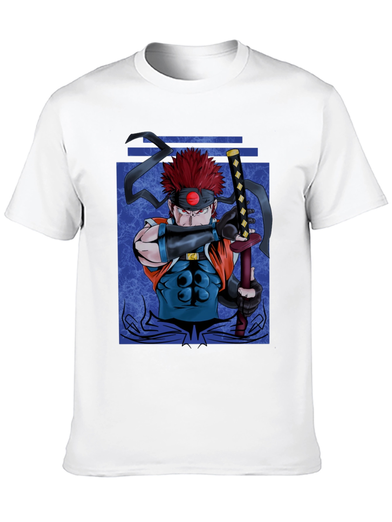 Black Samurai Warrior Graphic Black T-Shirt view 10