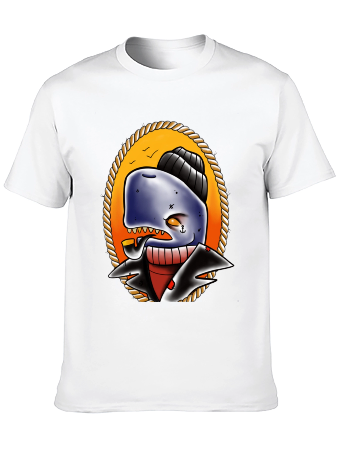 Black Whale Captain Graphic T-Shirt view 10