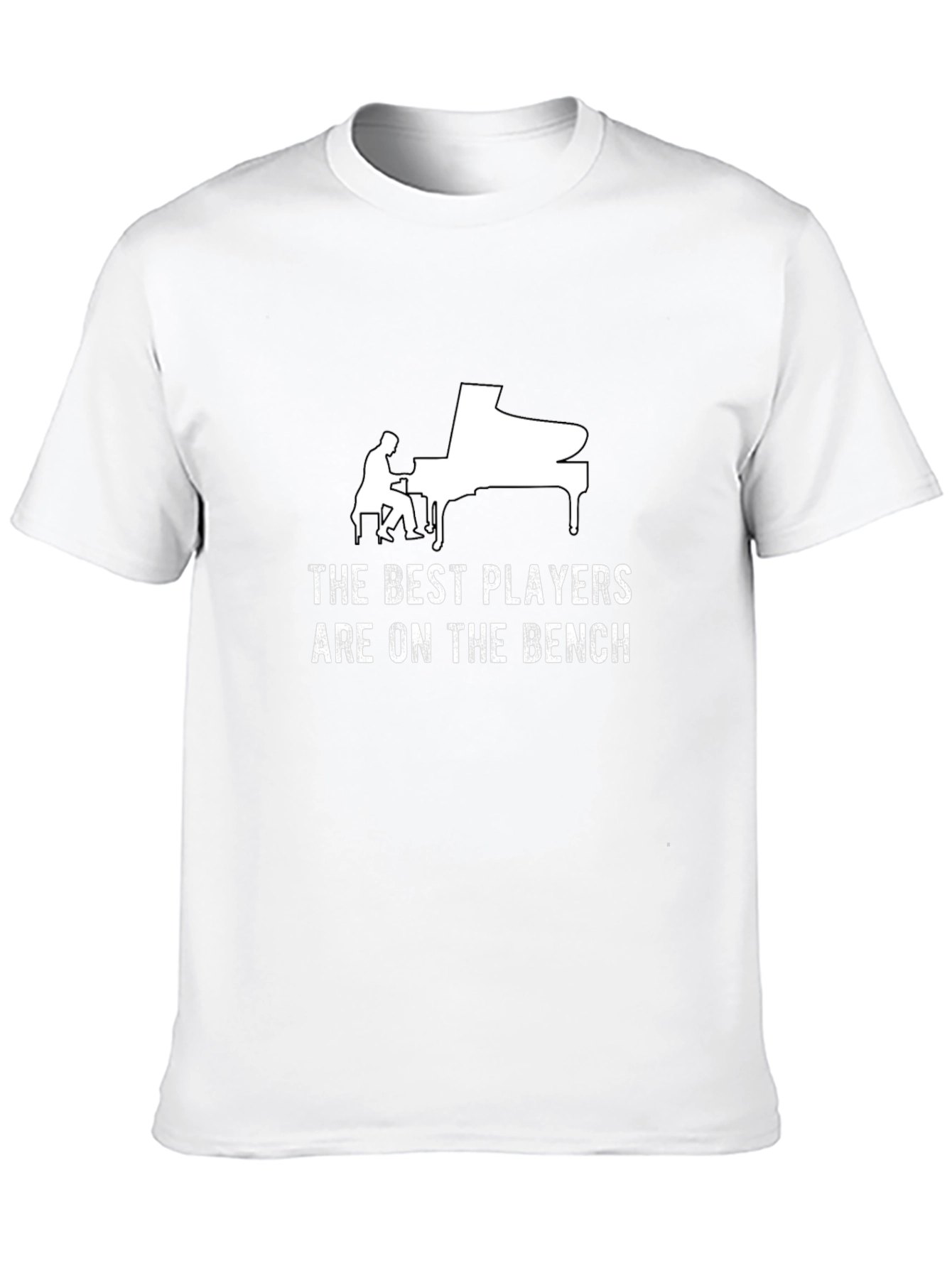 Black Funny Piano Player T-Shirt: The Best Players Are on the Bench view 10