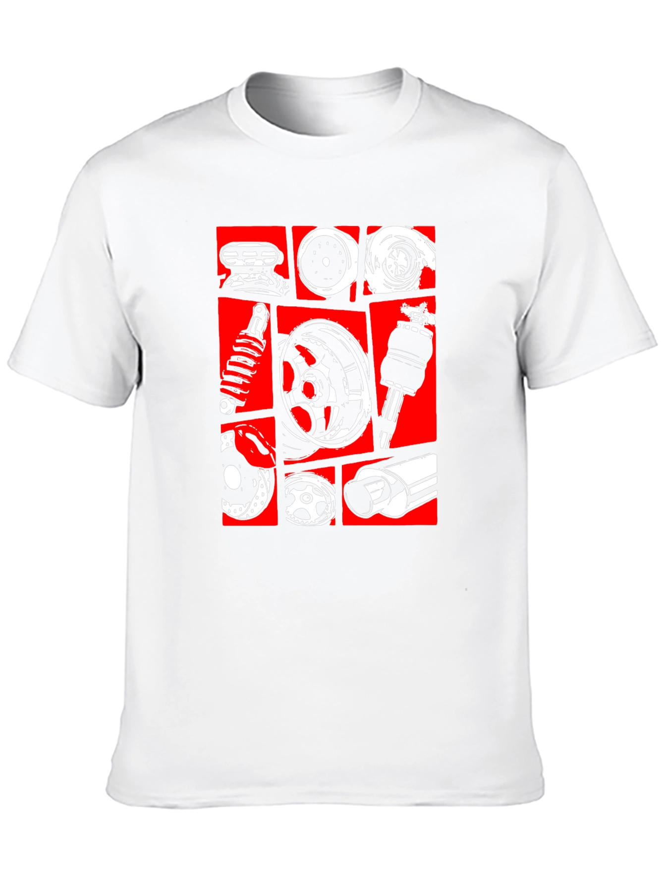 Black Car Parts Graphic Tee - Black view 10