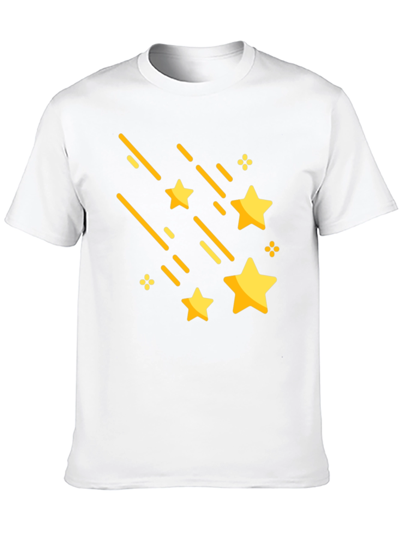Black Shooting Stars Graphic Tee - Stylish Black Cotton T-Shirt view 10