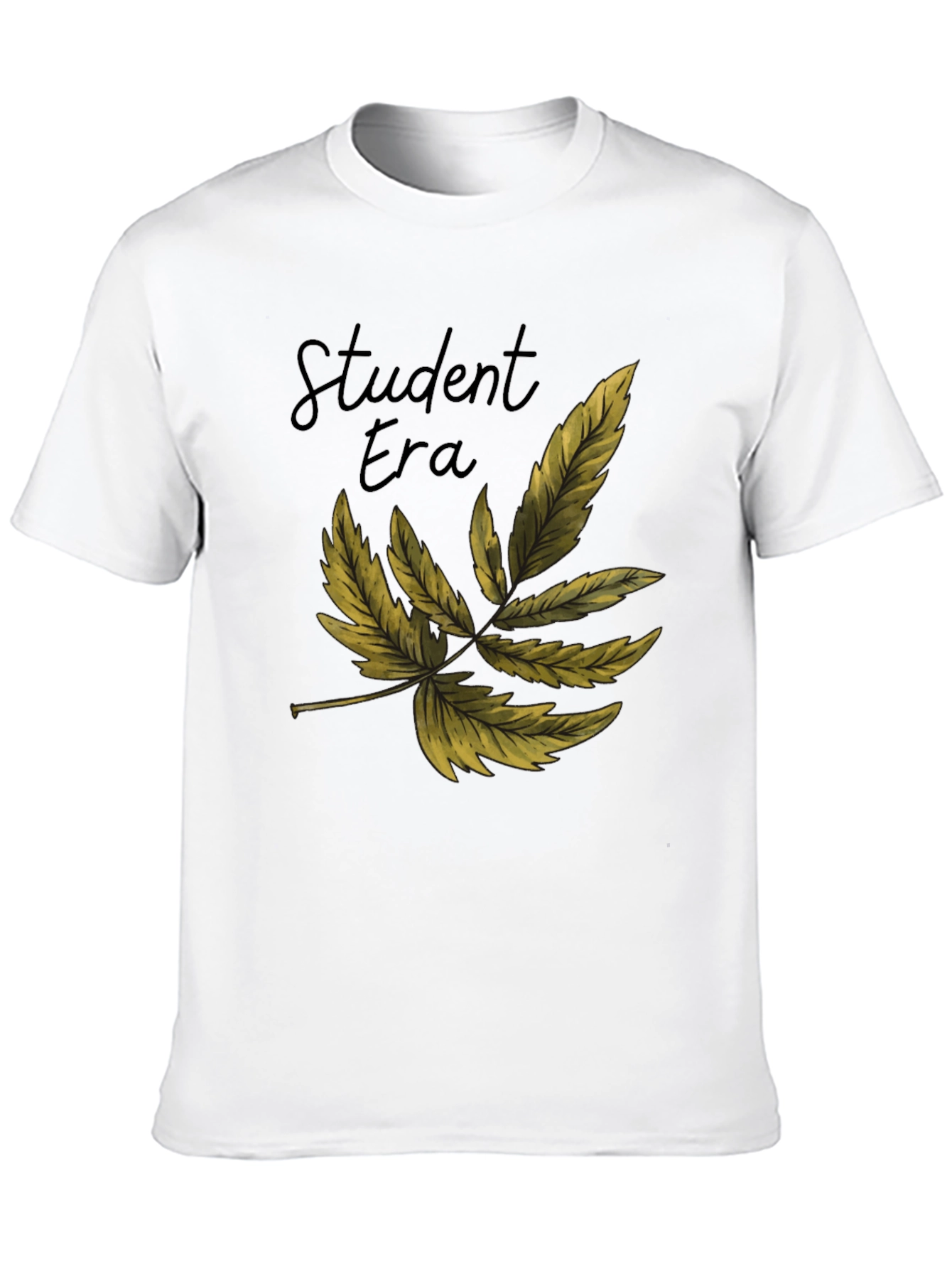 Black Student Era Leaf Graphic Black T-Shirt view 10