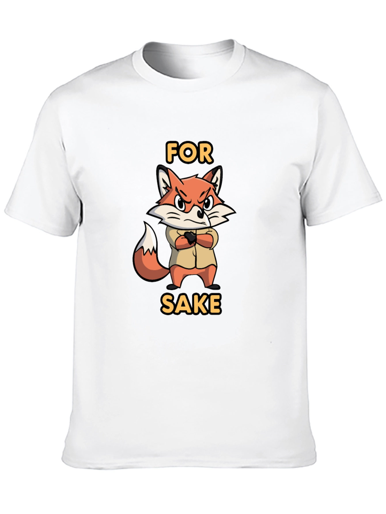 Black For Fox Sake Funny Graphic T-Shirt view 10