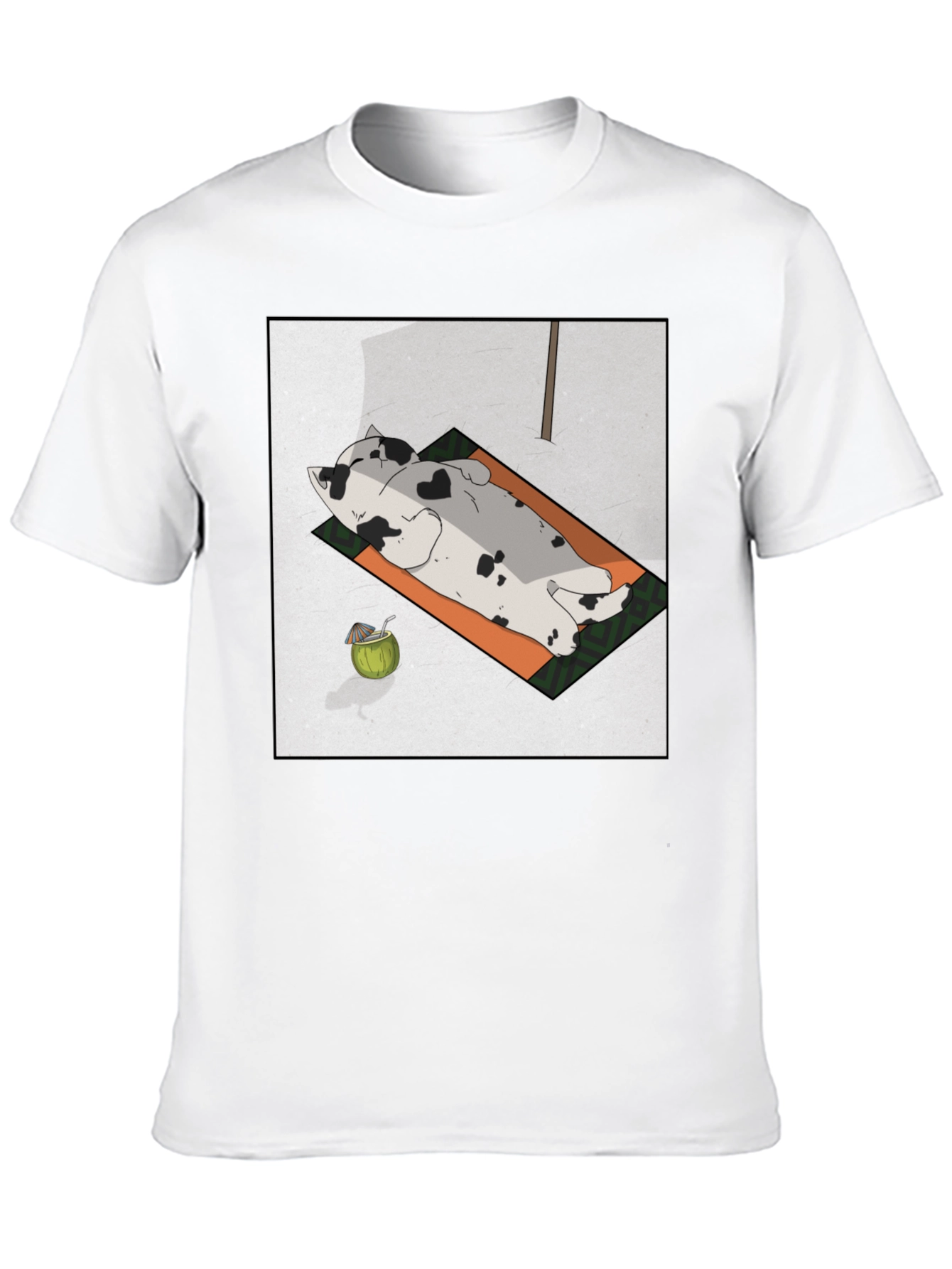 Black Chill Cat Tee: Sunbathing Style view 10