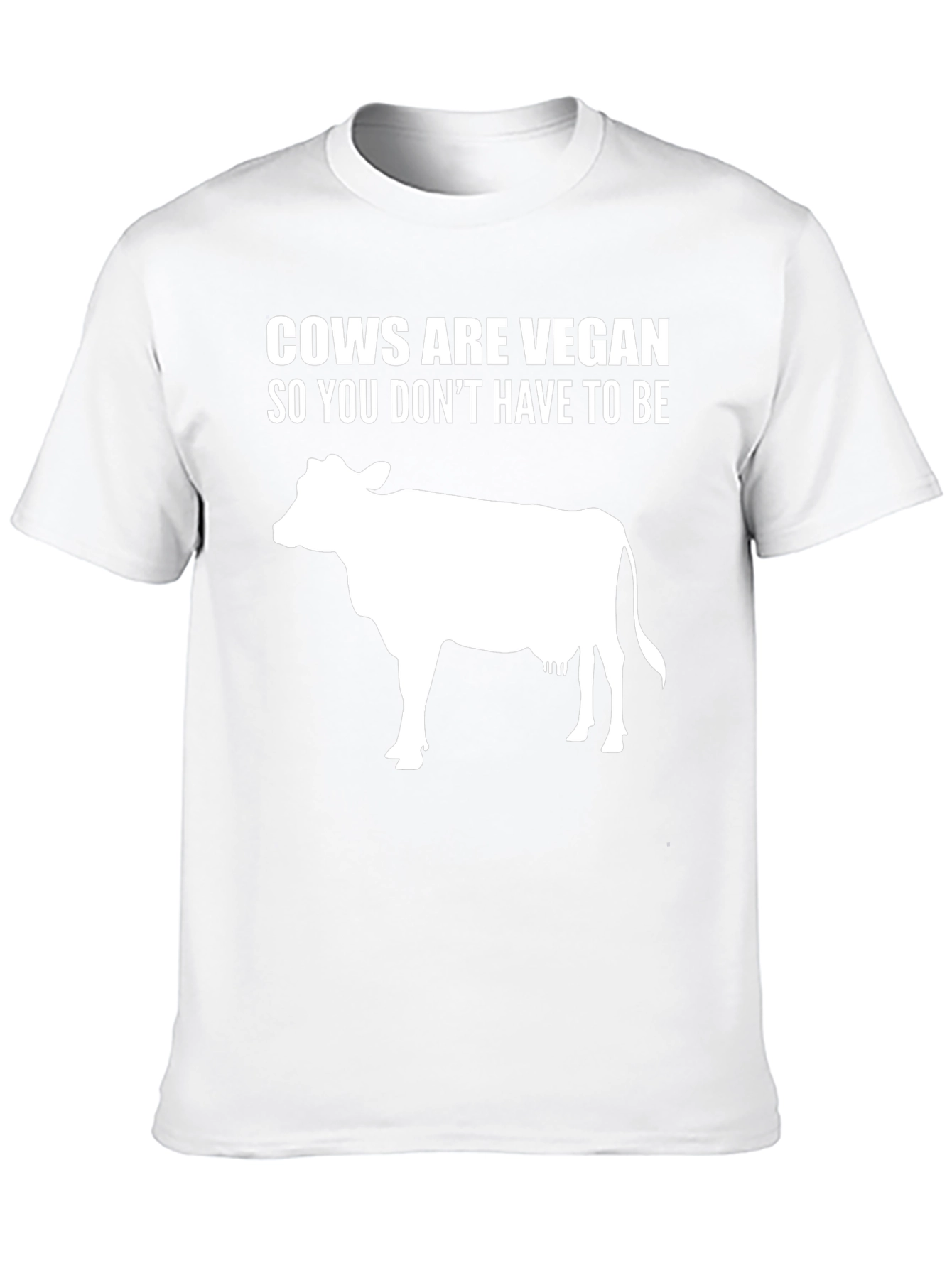 Black Cows Are Vegan T-Shirt - Black Cotton Tee view 10